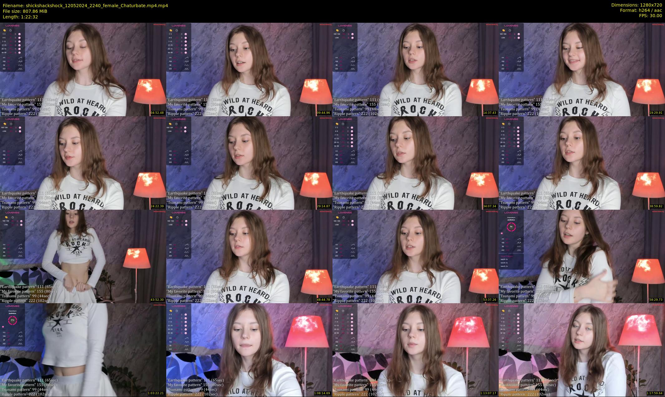 shickshackshock — 83 minute Chaturbate female cam show recording, 720p, May 12, 2024
