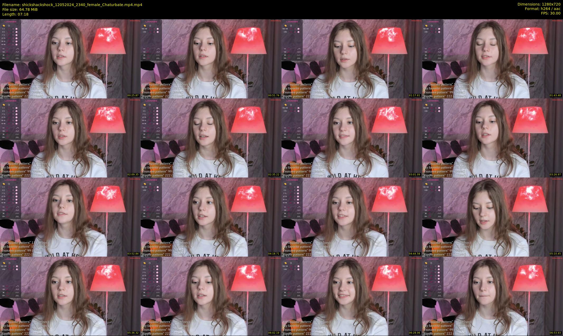 shickshackshock — 8 minute Chaturbate female cam show recording, 720p, May 12, 2024