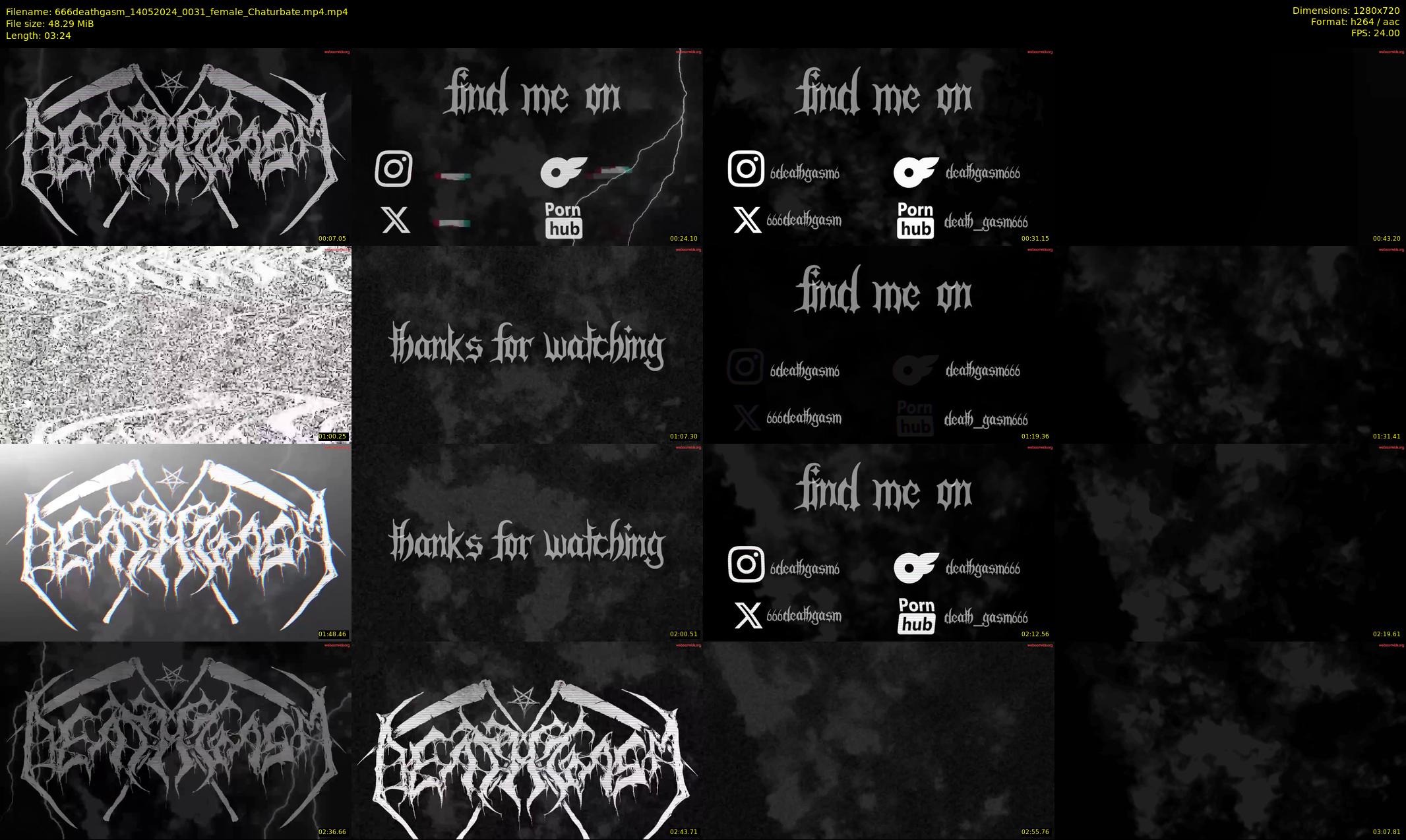 666deathgasm — 4 minute Chaturbate female cam show recording, 720p, May 14, 2024
