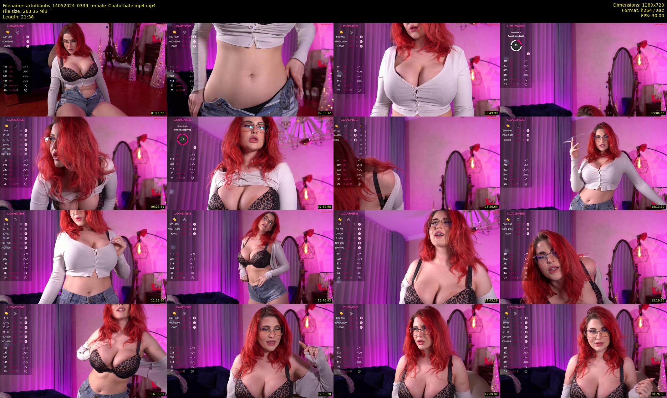 artofboobs — 22 minute Chaturbate female cam show recording, 720p, May 14, 2024