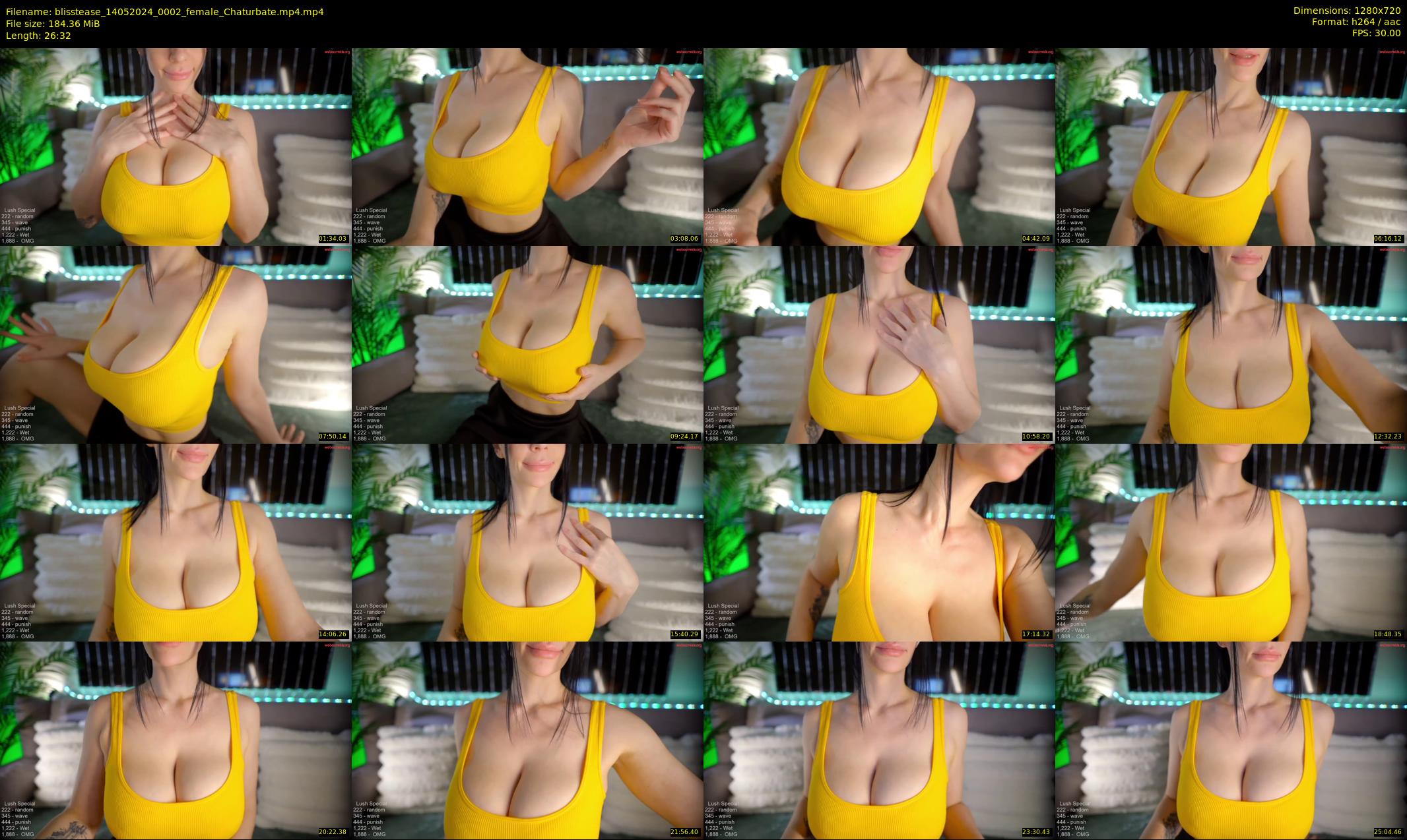 blisstease — 27 minute Chaturbate female cam show recording, 720p, May 14, 2024