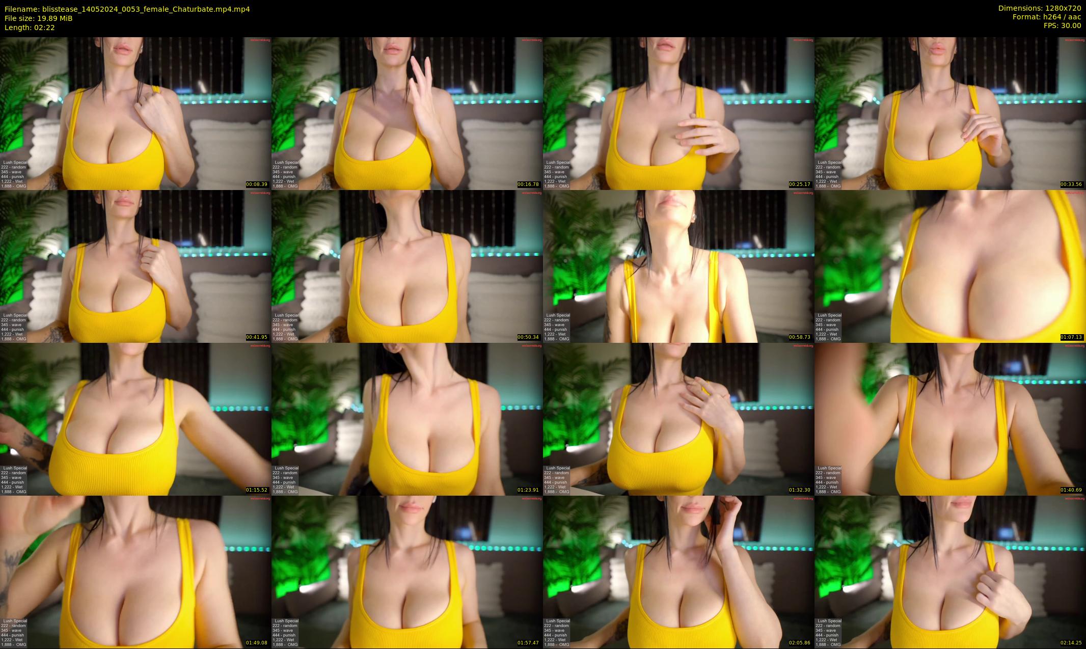 blisstease — 3 minute Chaturbate female cam show recording, 720p, May 14, 2024