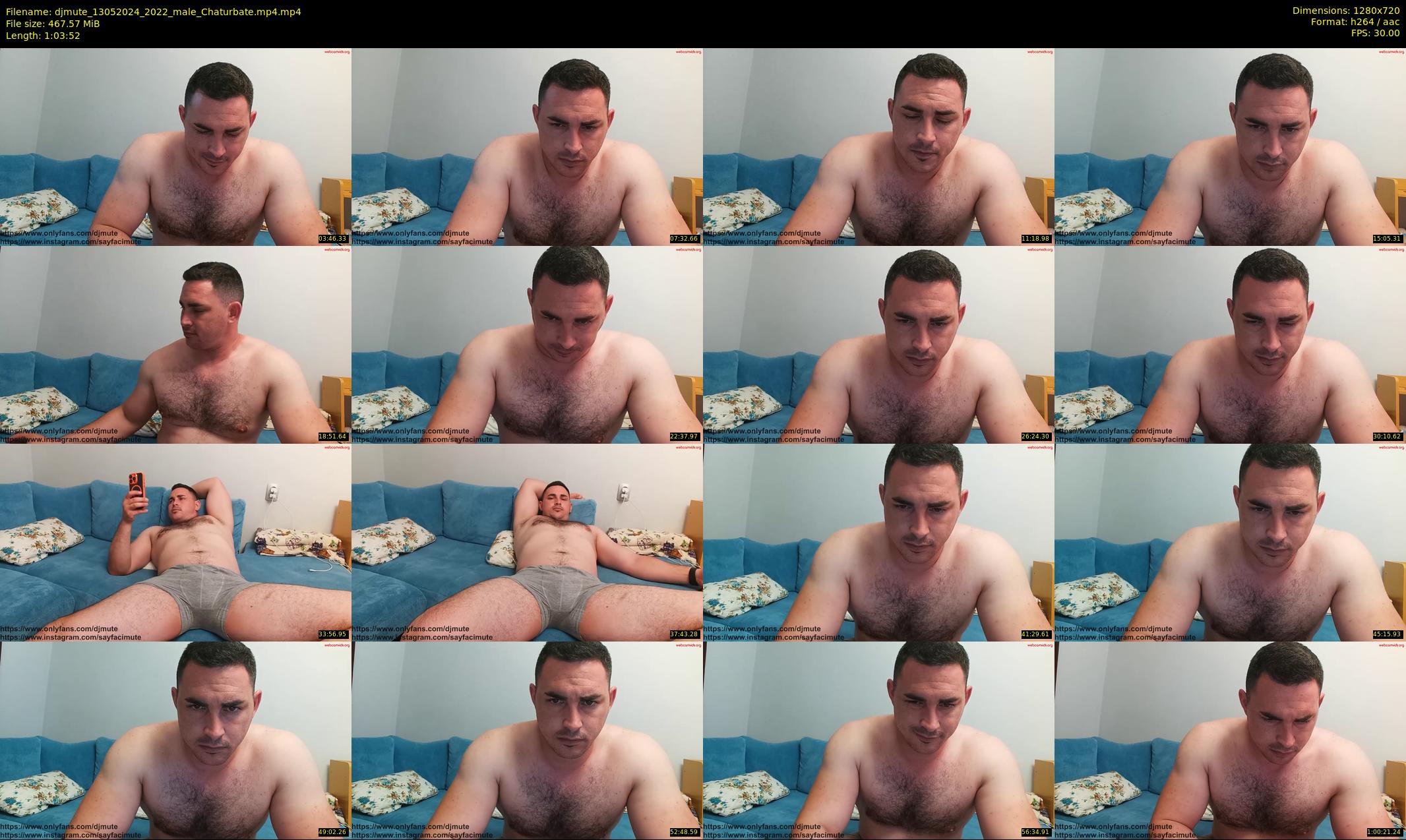 djmute — 64 minute Chaturbate male cam show recording, 720p, May 13, 2024