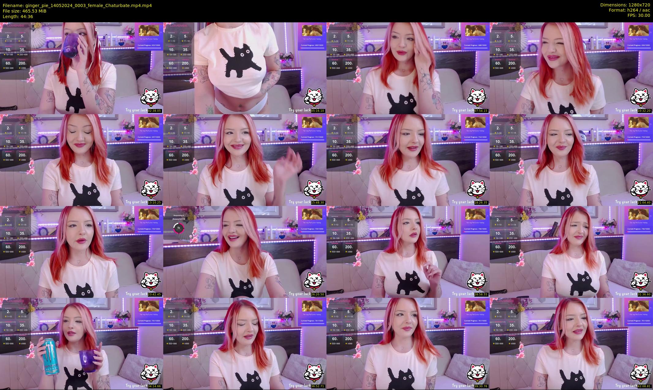 ginger_pie — 45 minute Chaturbate female cam show recording, 720p, May 14, 2024