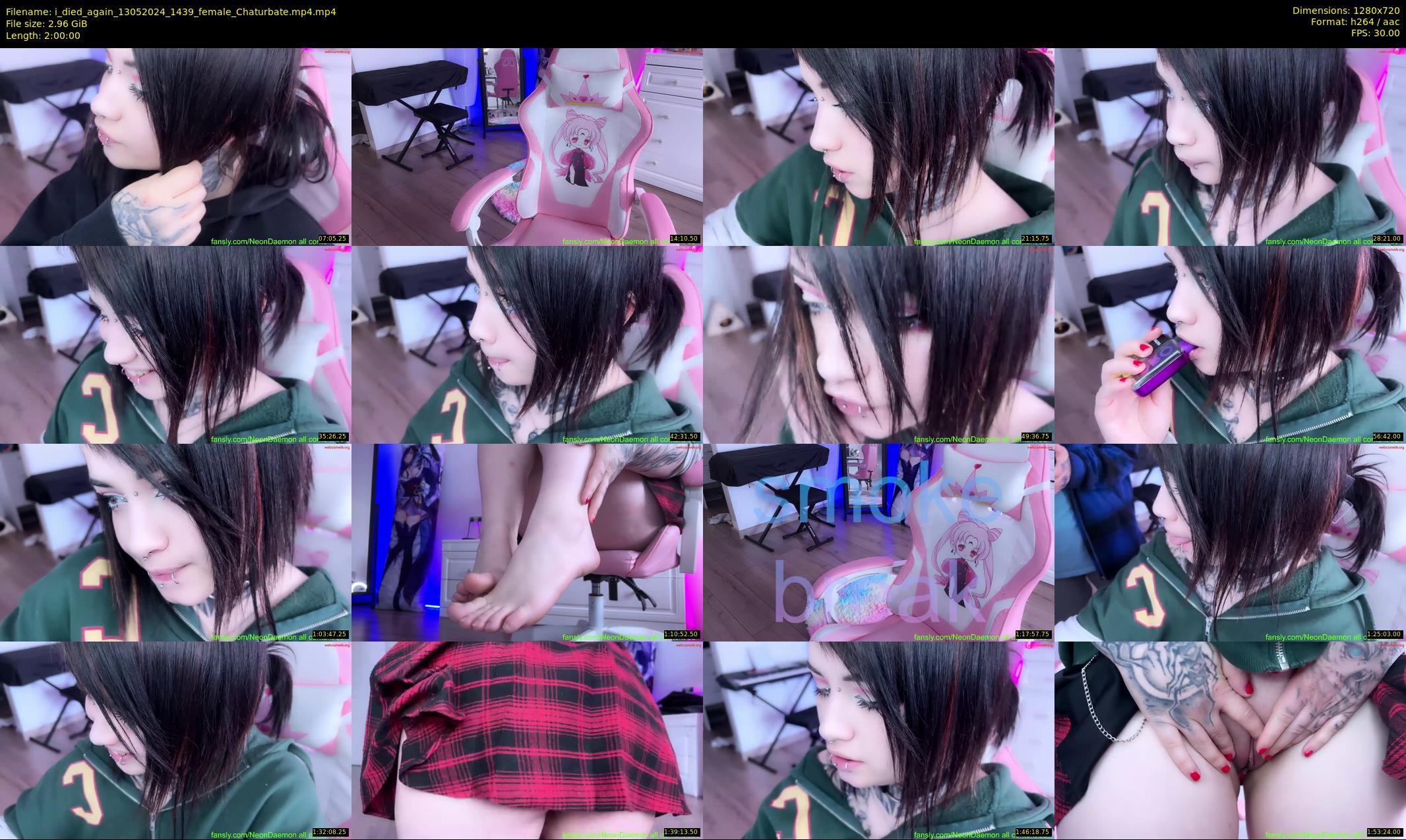 i_died_again — 120 minute Chaturbate female cam show recording, 720p, May 13, 2024
