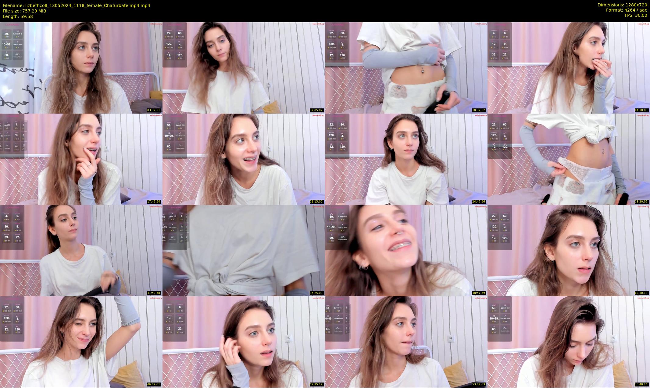 lizbethcoll — 60 minute Chaturbate female cam show recording, 720p, May 13, 2024