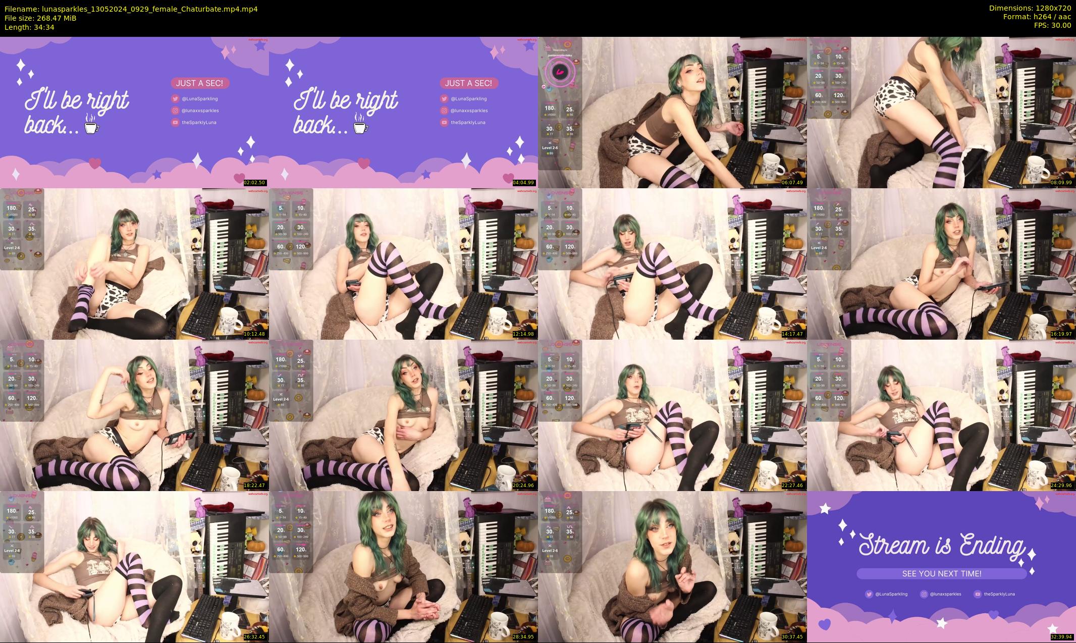 lunasparkles — 35 minute Chaturbate female cam show recording, 720p, May 13, 2024