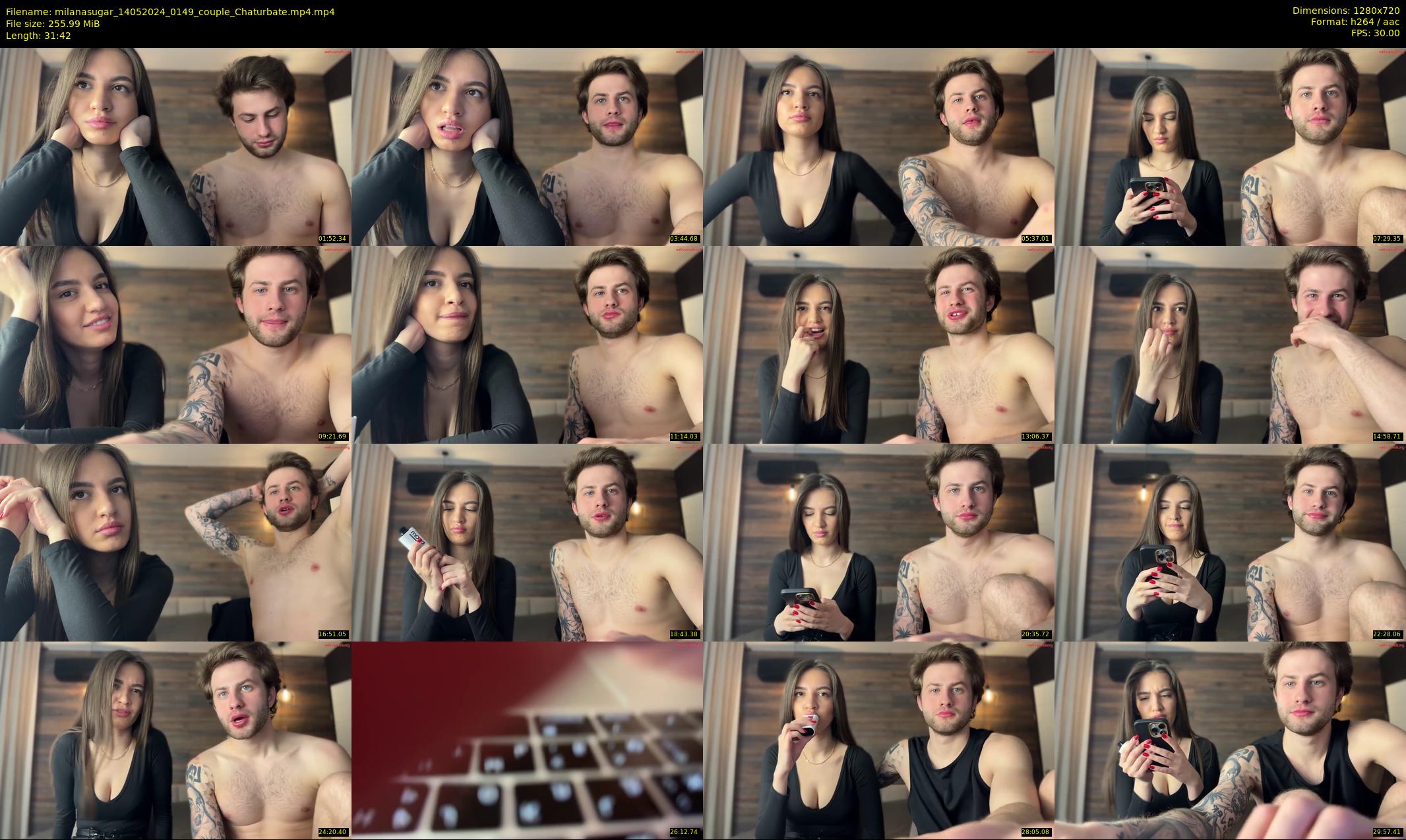 milanasugar — 32 minute Chaturbate couple cam show recording, 720p, May 14, 2024