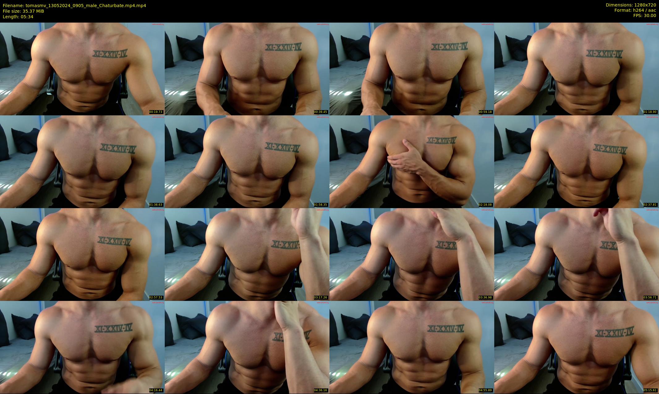tomasmv — 6 minute Chaturbate male cam show recording, 720p, May 13, 2024