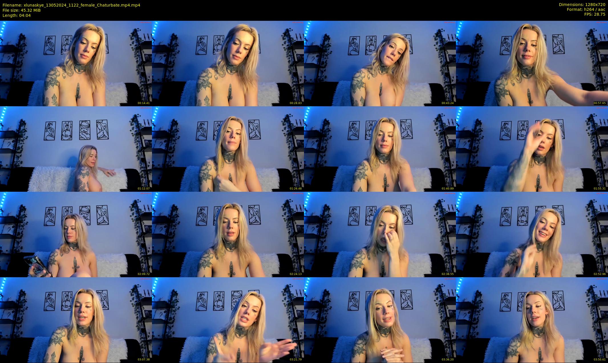 xlunaskye — 5 minute Chaturbate female cam show recording, 720p, May 13, 2024