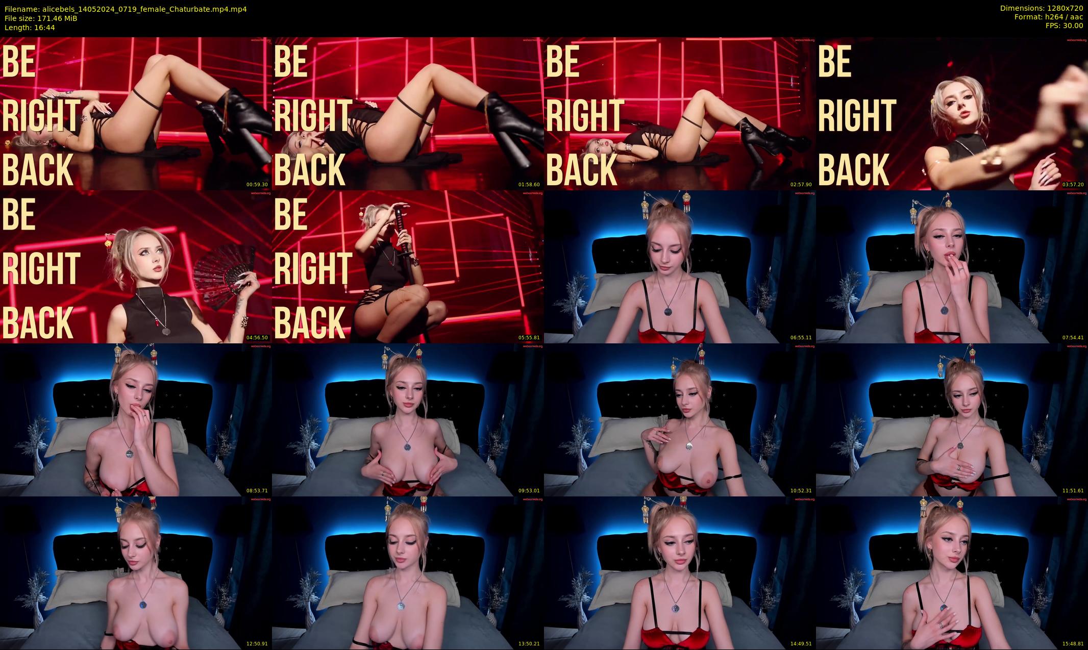 alicebels — 17 minute Chaturbate female cam show recording, 720p, May 14, 2024