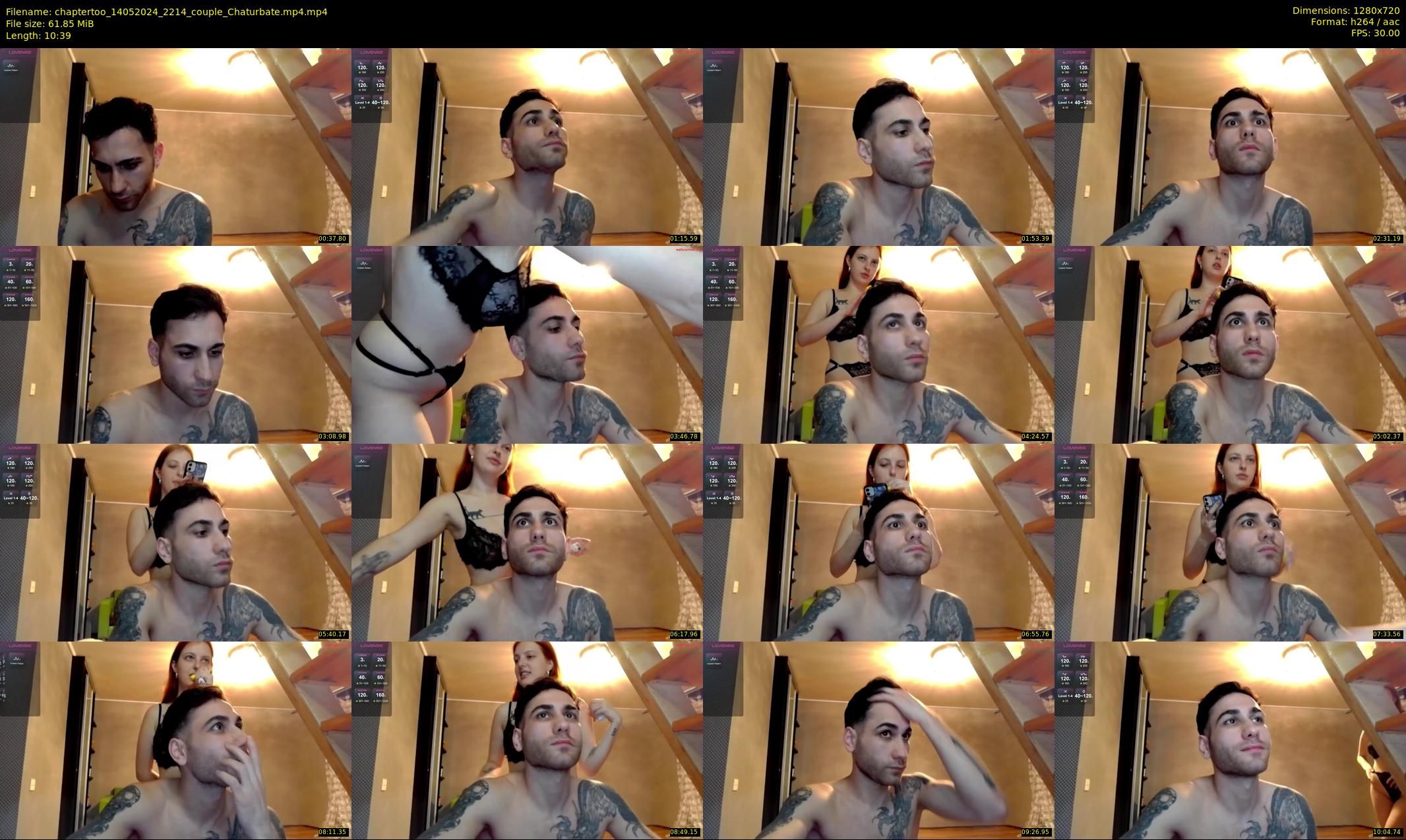 chaptertoo — 11 minute Chaturbate couple cam show recording, 720p, May 14, 2024