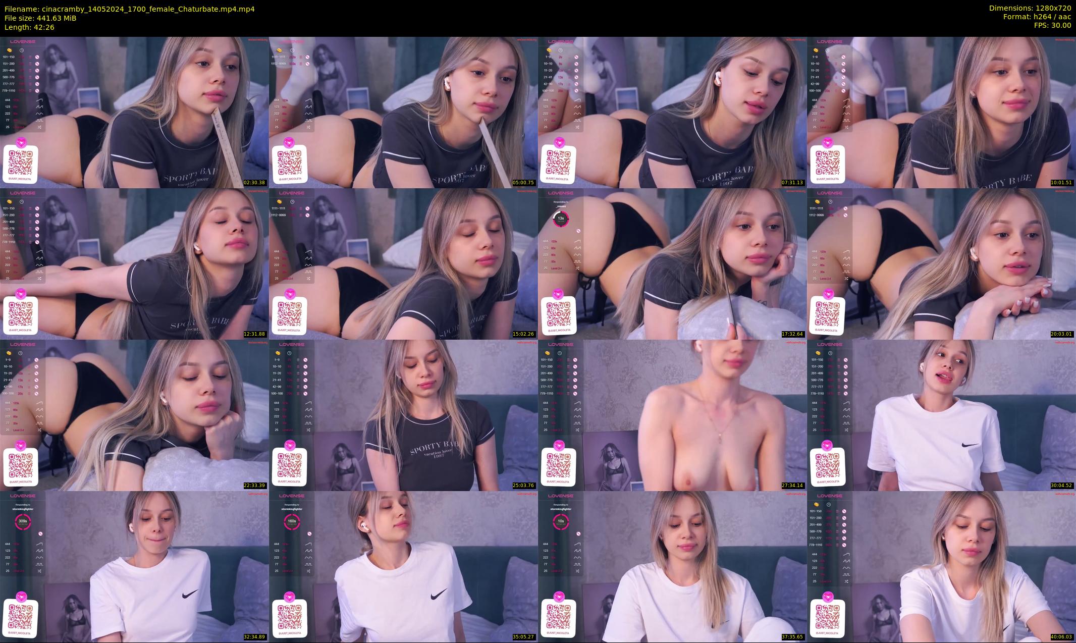 cinacramby — 43 minute Chaturbate female cam show recording, 720p, May 14, 2024