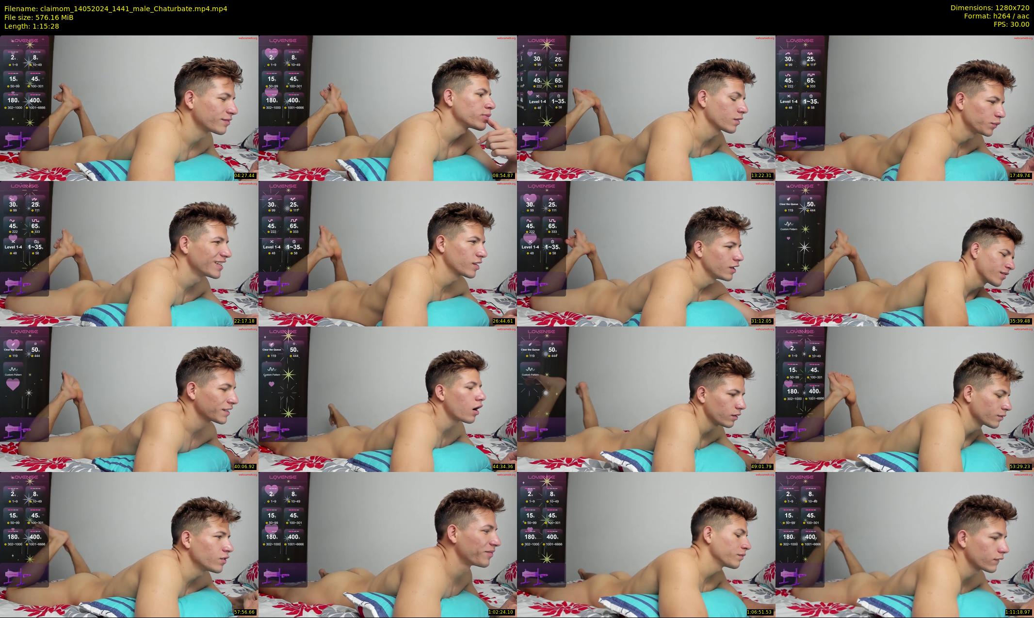claimom — 76 minute Chaturbate male cam show recording, 720p, May 14, 2024