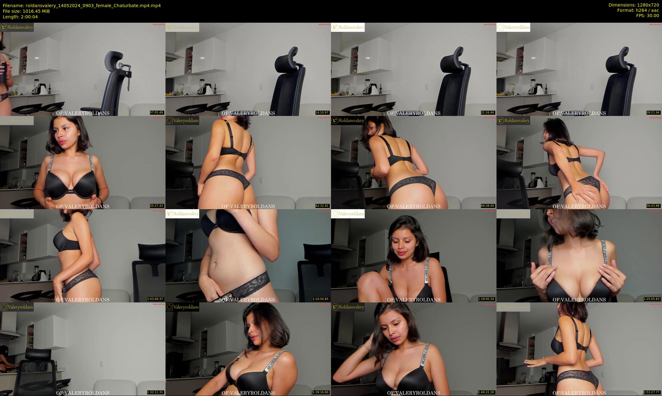 roldansvalery — 121 minute Chaturbate female cam show recording, 720p, May 14, 2024