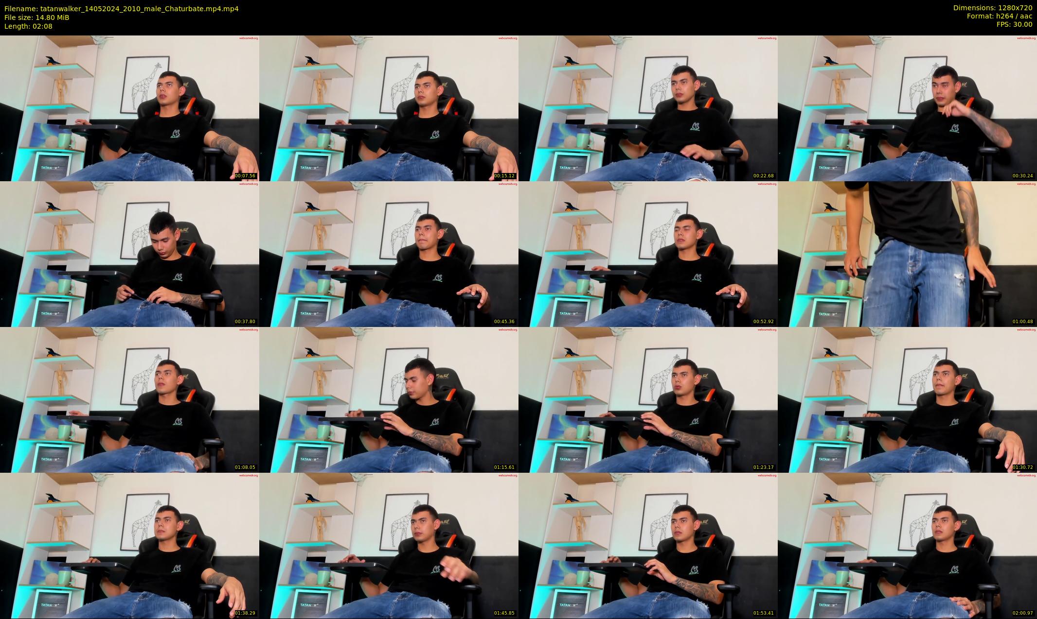 tatanwalker — 3 minute Chaturbate male cam show recording, 720p, May 14, 2024