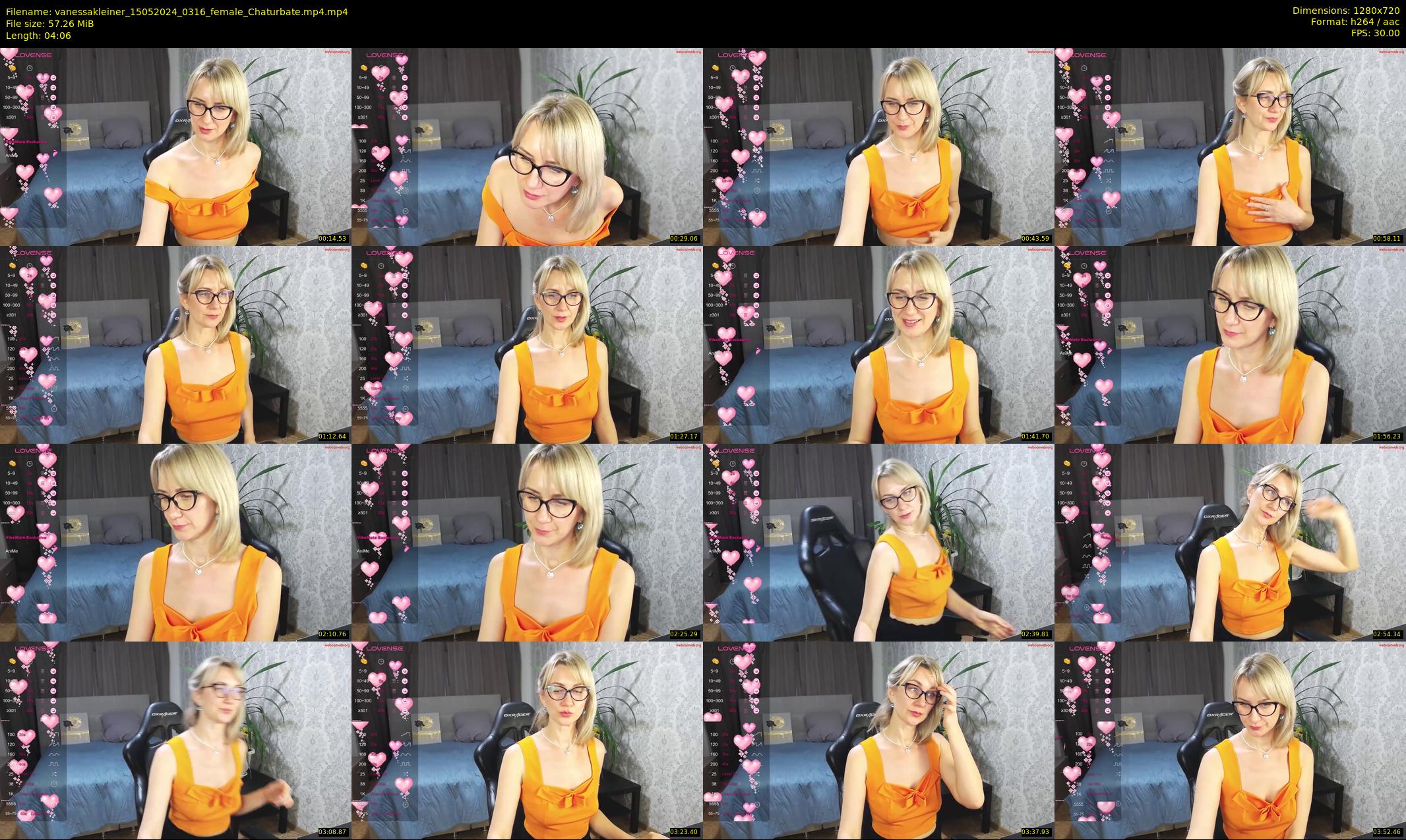vanessakleiner — 5 minute Chaturbate female cam show recording, 720p, May 15, 2024