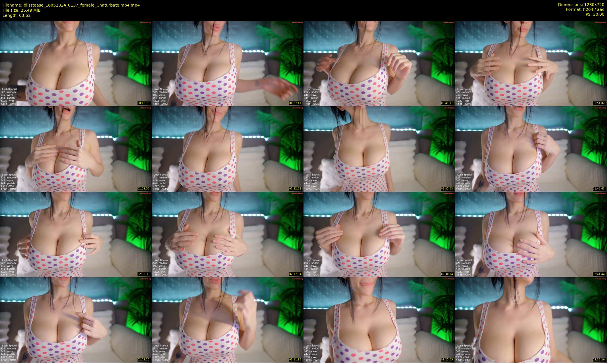 blisstease — 4 minute Chaturbate female cam show recording, 720p, May 16, 2024