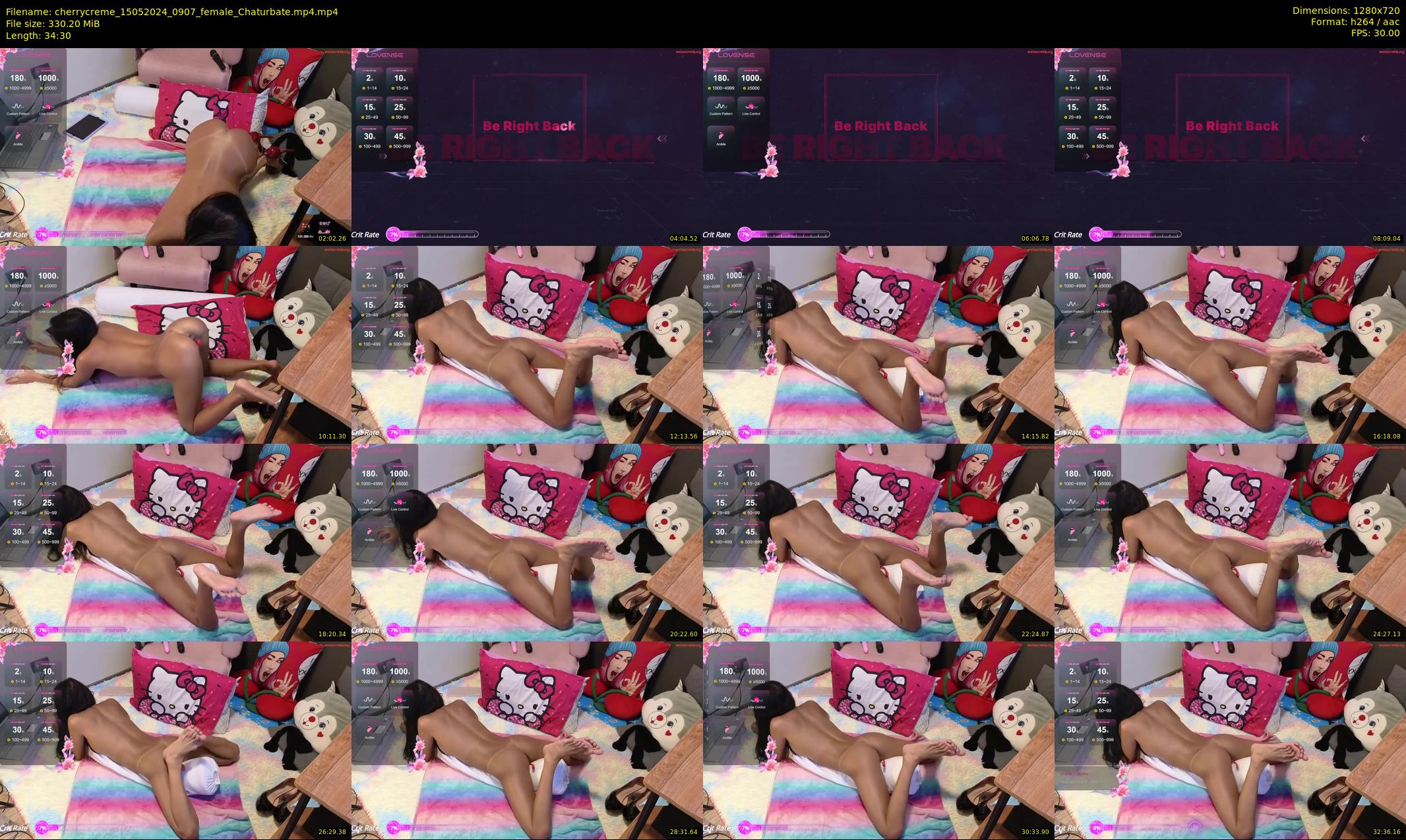 cherrycreme — 35 minute Chaturbate female cam show recording, 720p, May 15, 2024