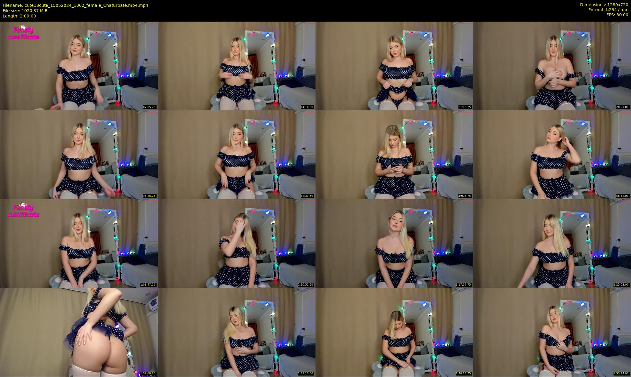 cute18cute — 120 minute Chaturbate female cam show recording, 720p, May 15, 2024