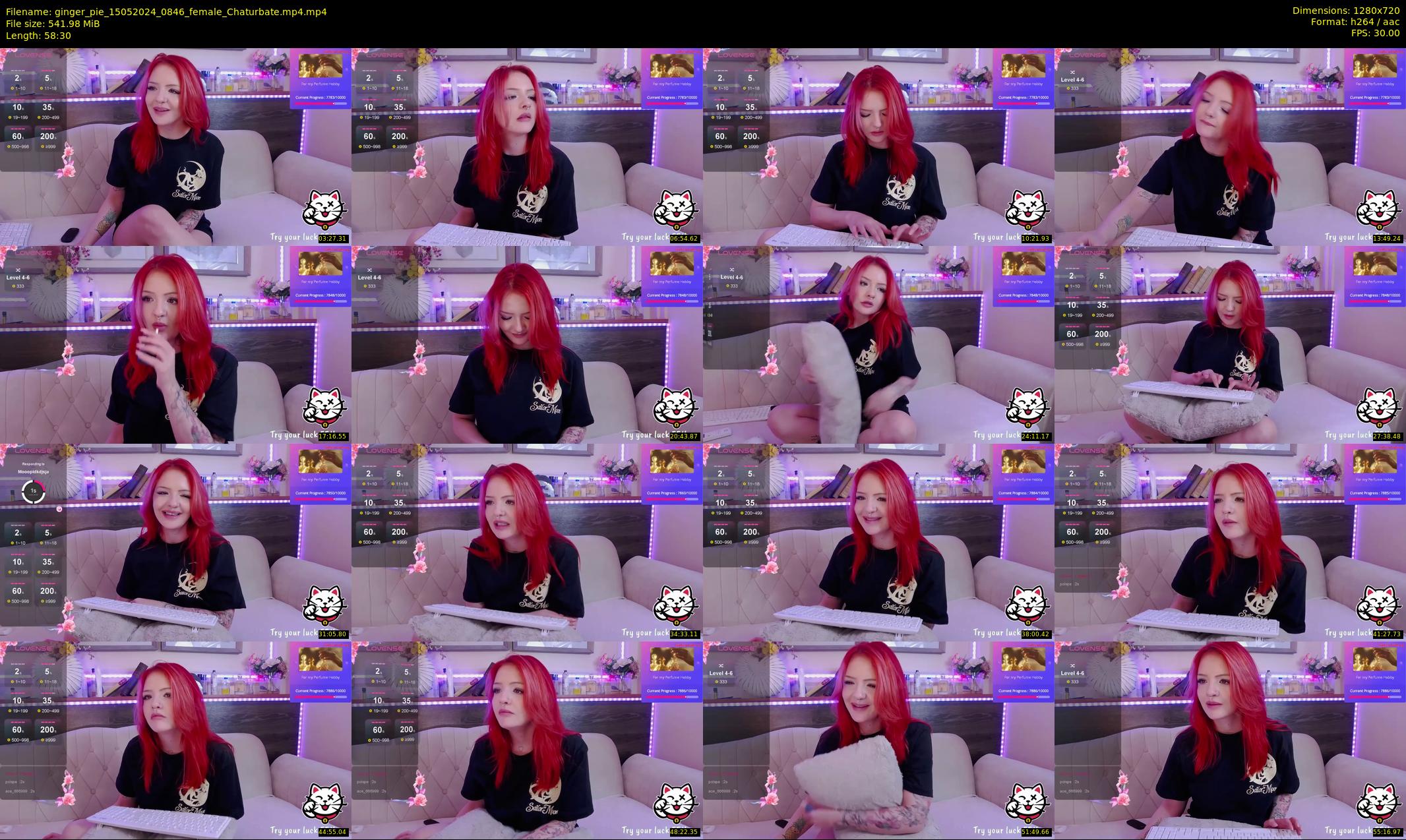ginger_pie — 59 minute Chaturbate female cam show recording, 720p, May 15, 2024