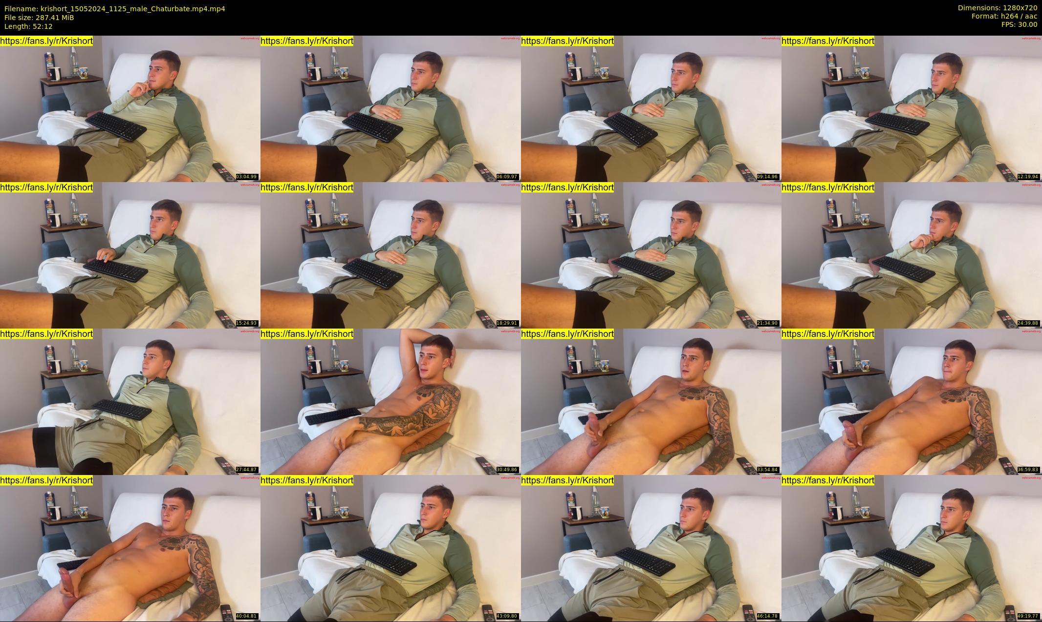 krishort — 53 minute Chaturbate male cam show recording, 720p, May 15, 2024