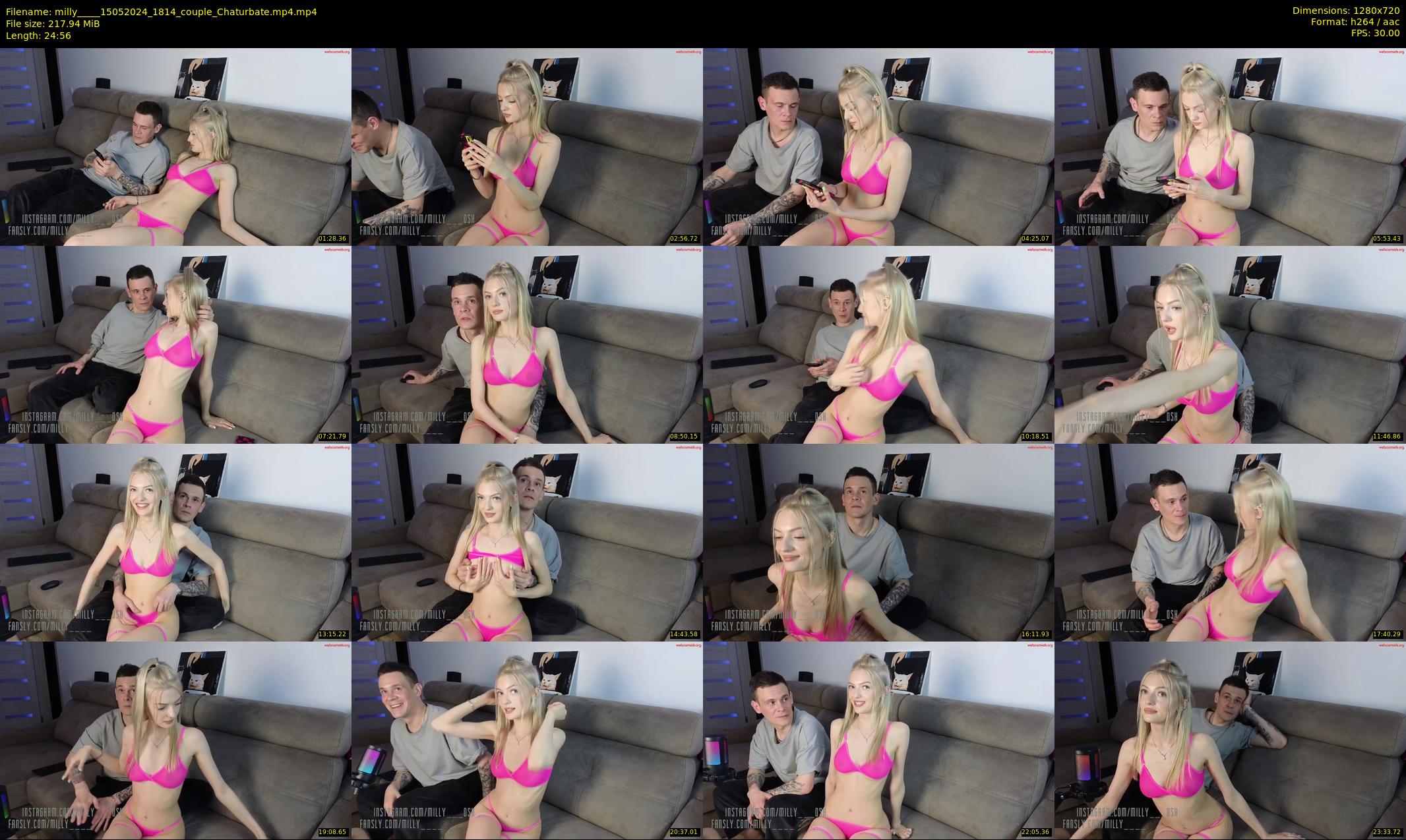 milly____ — 25 minute Chaturbate couple cam show recording, 720p, May 15, 2024