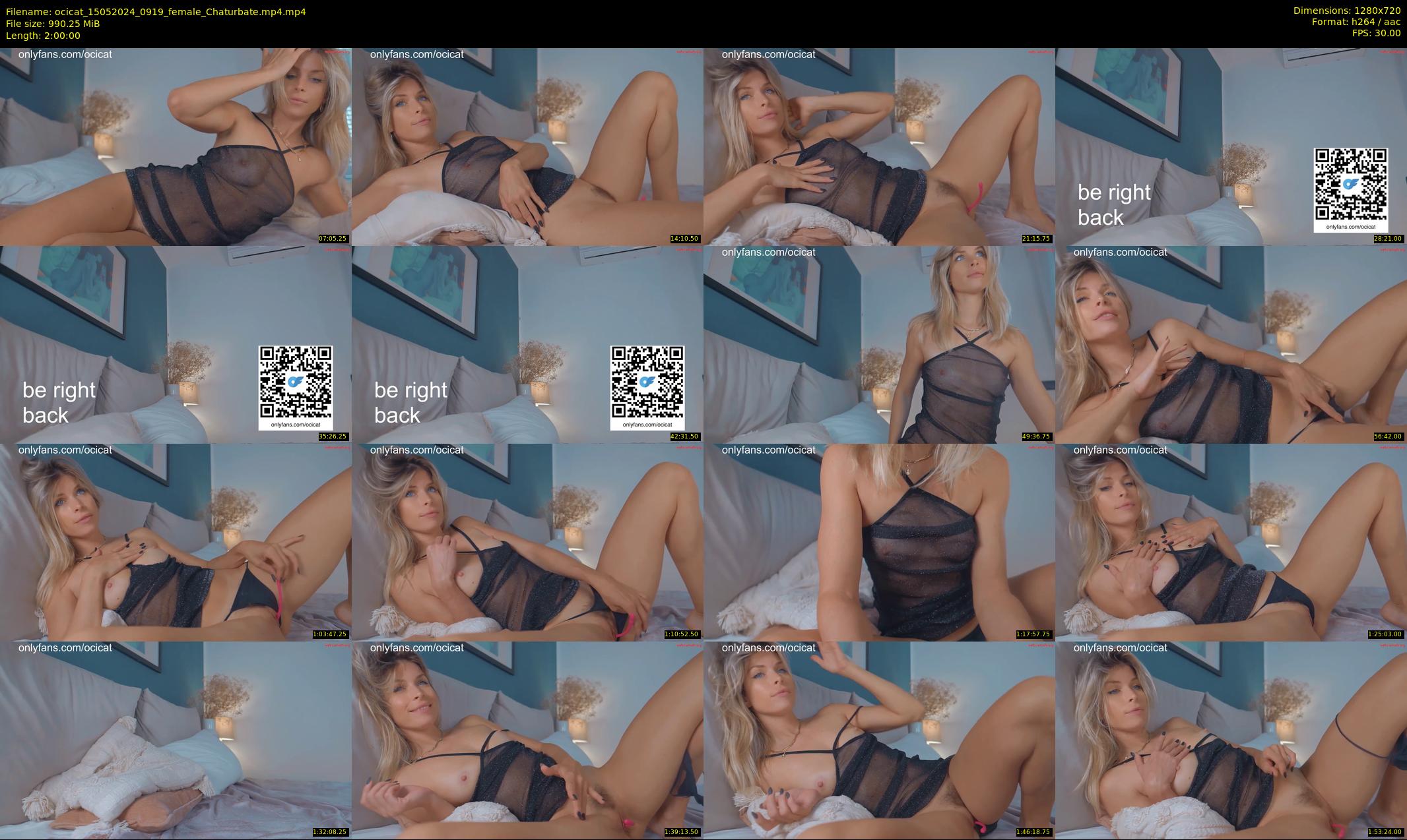 ocicat — 120 minute Chaturbate female cam show recording, 720p, May 15, 2024