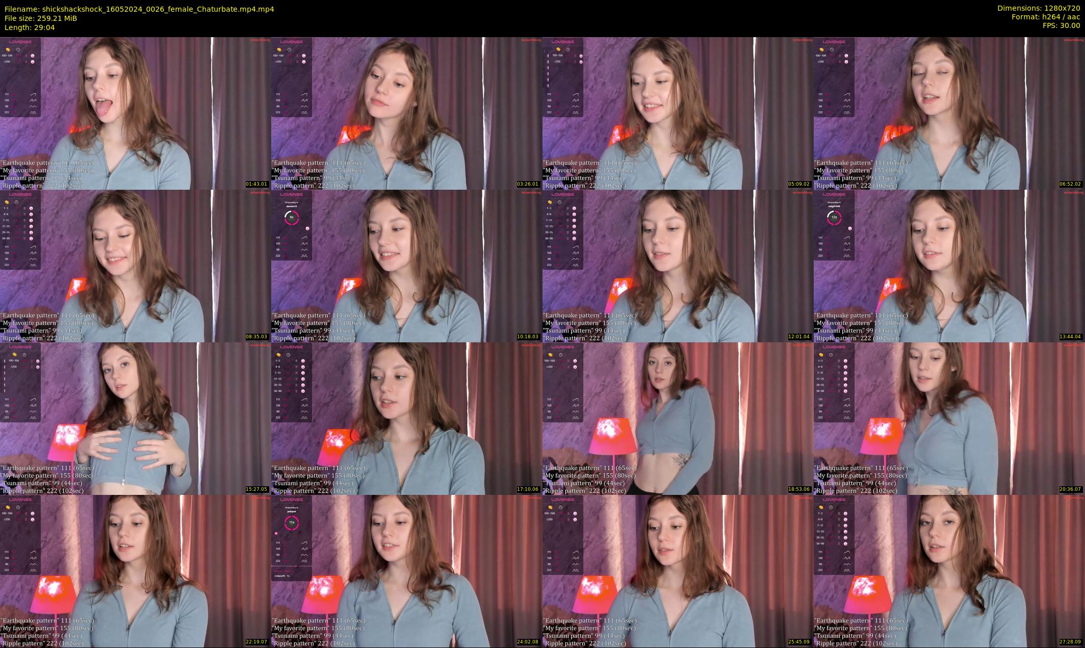 shickshackshock — 30 minute Chaturbate female cam show recording, 720p, May 16, 2024