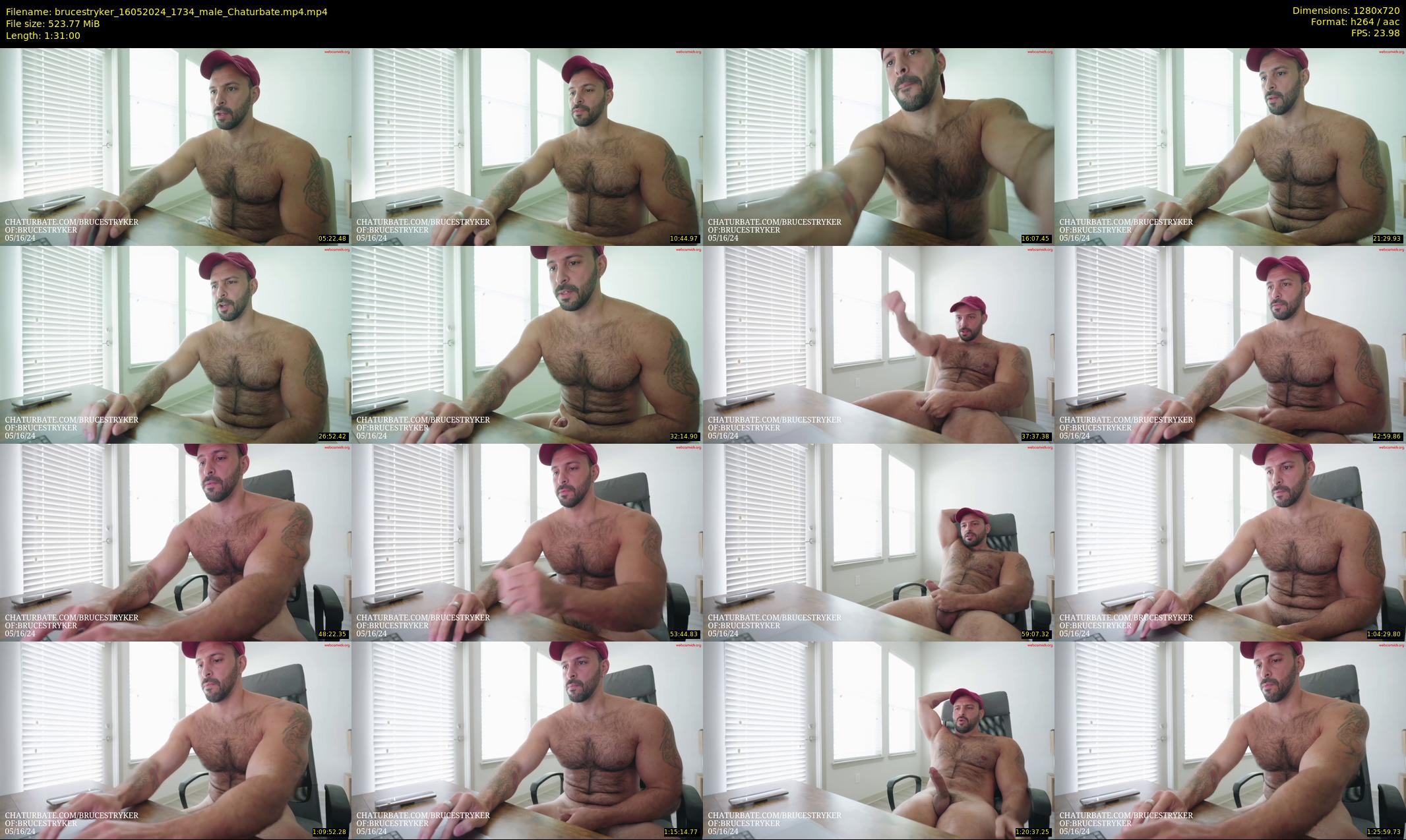brucestryker — 91 minute Chaturbate male cam show recording, 720p, May 16, 2024