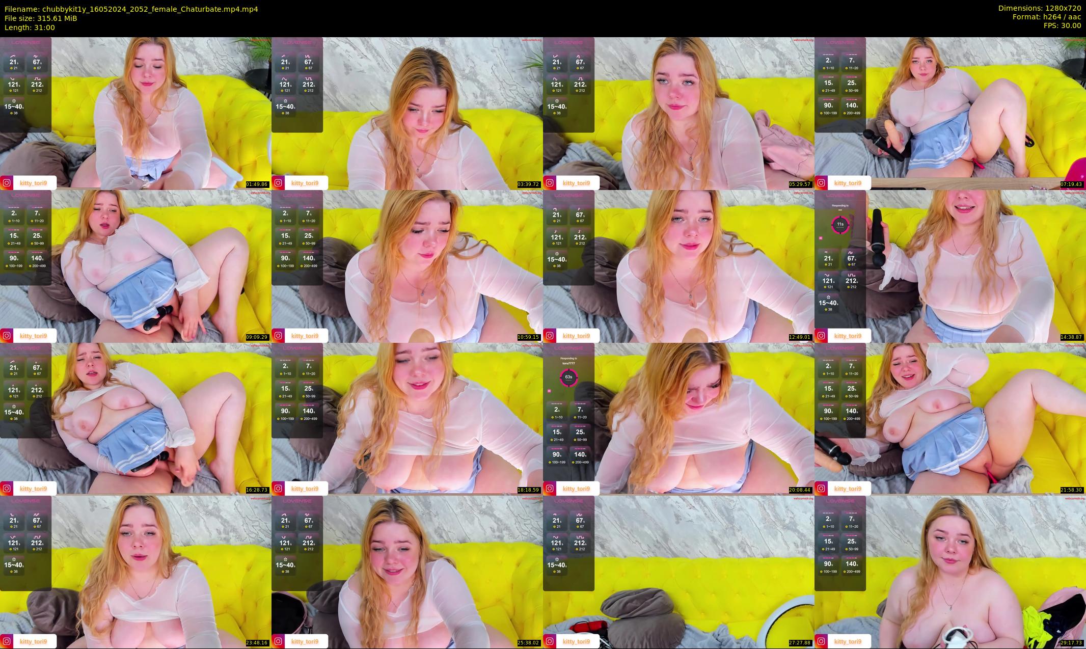 chubbykit1y — 31 minute Chaturbate female cam show recording, 720p, May 16, 2024