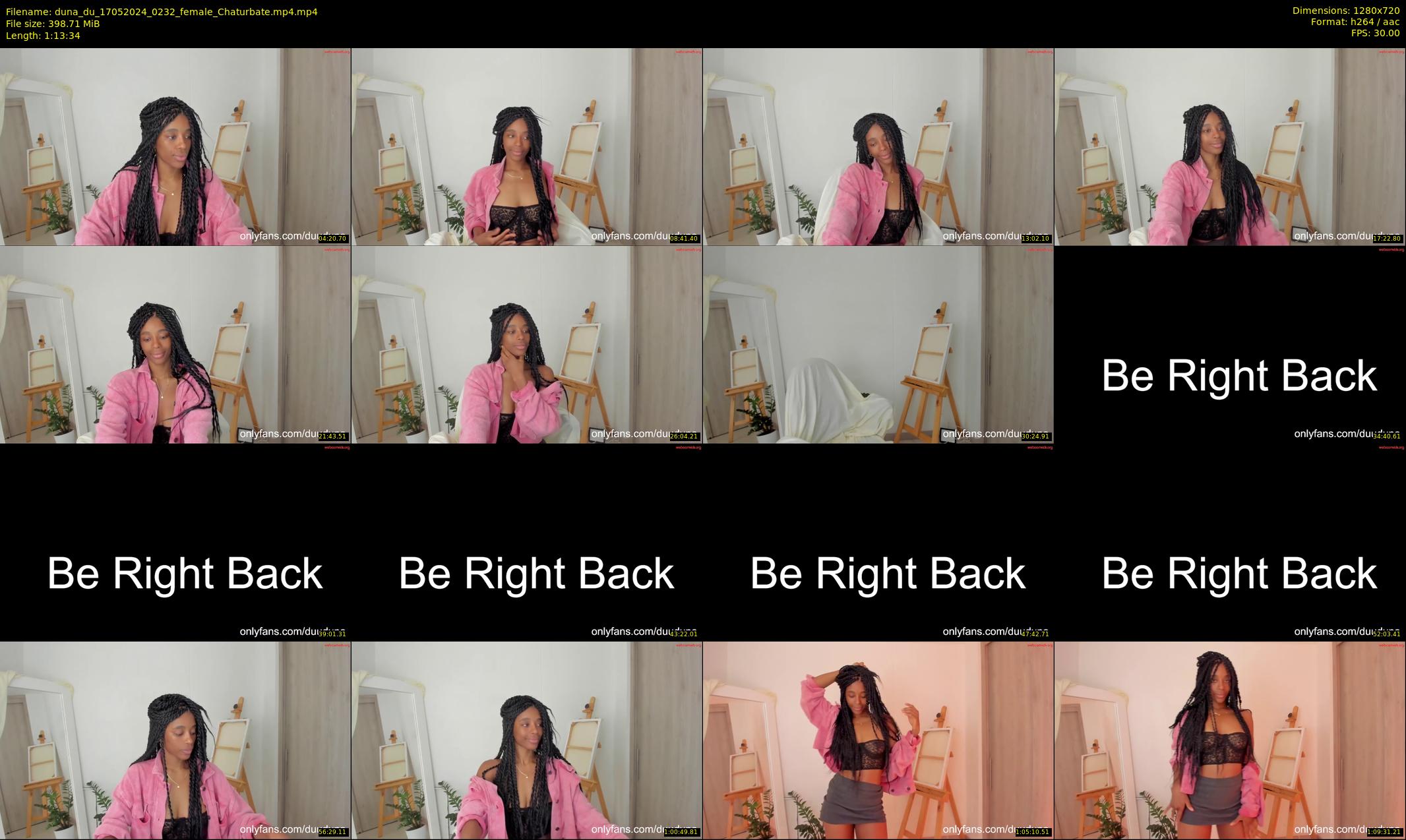 duna_du — 74 minute Chaturbate female cam show recording, 720p, May 17, 2024