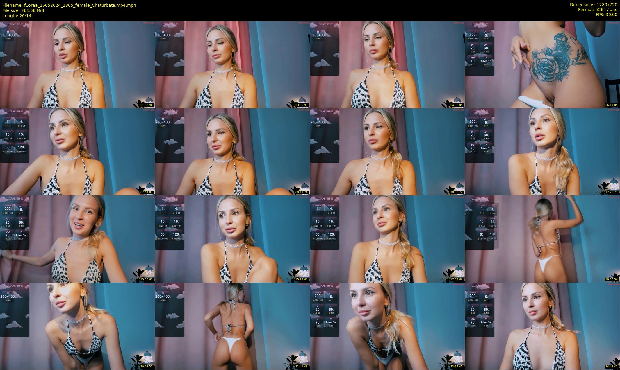 f1oraa — 27 minute Chaturbate female cam show recording, 720p, May 16, 2024