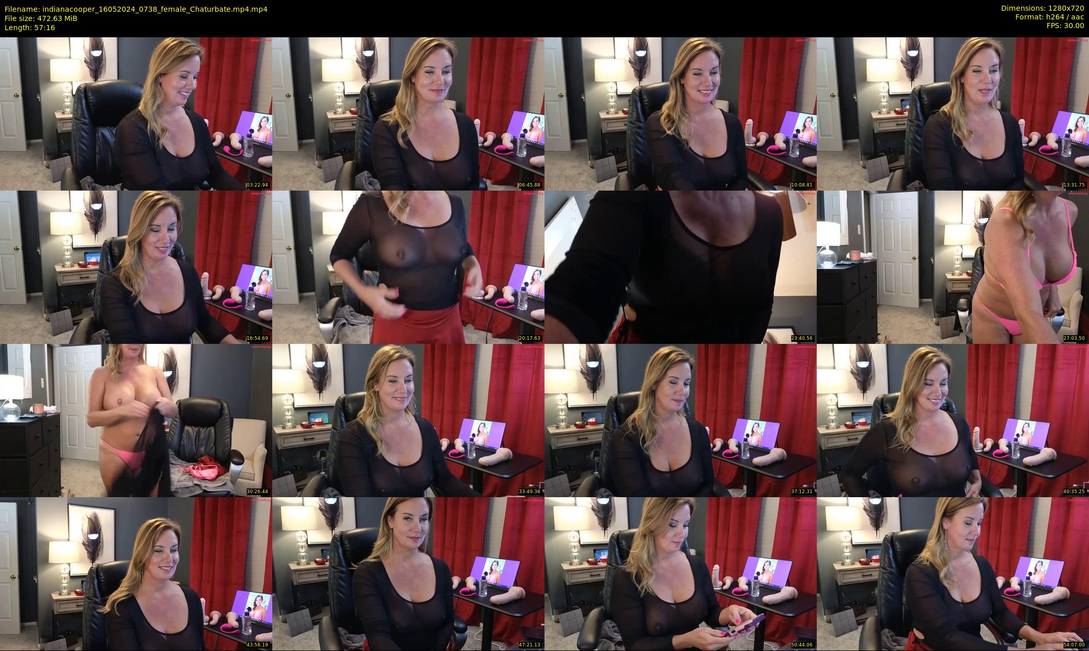 indianacooper — 58 minute Chaturbate female cam show recording, 720p, May 16, 2024
