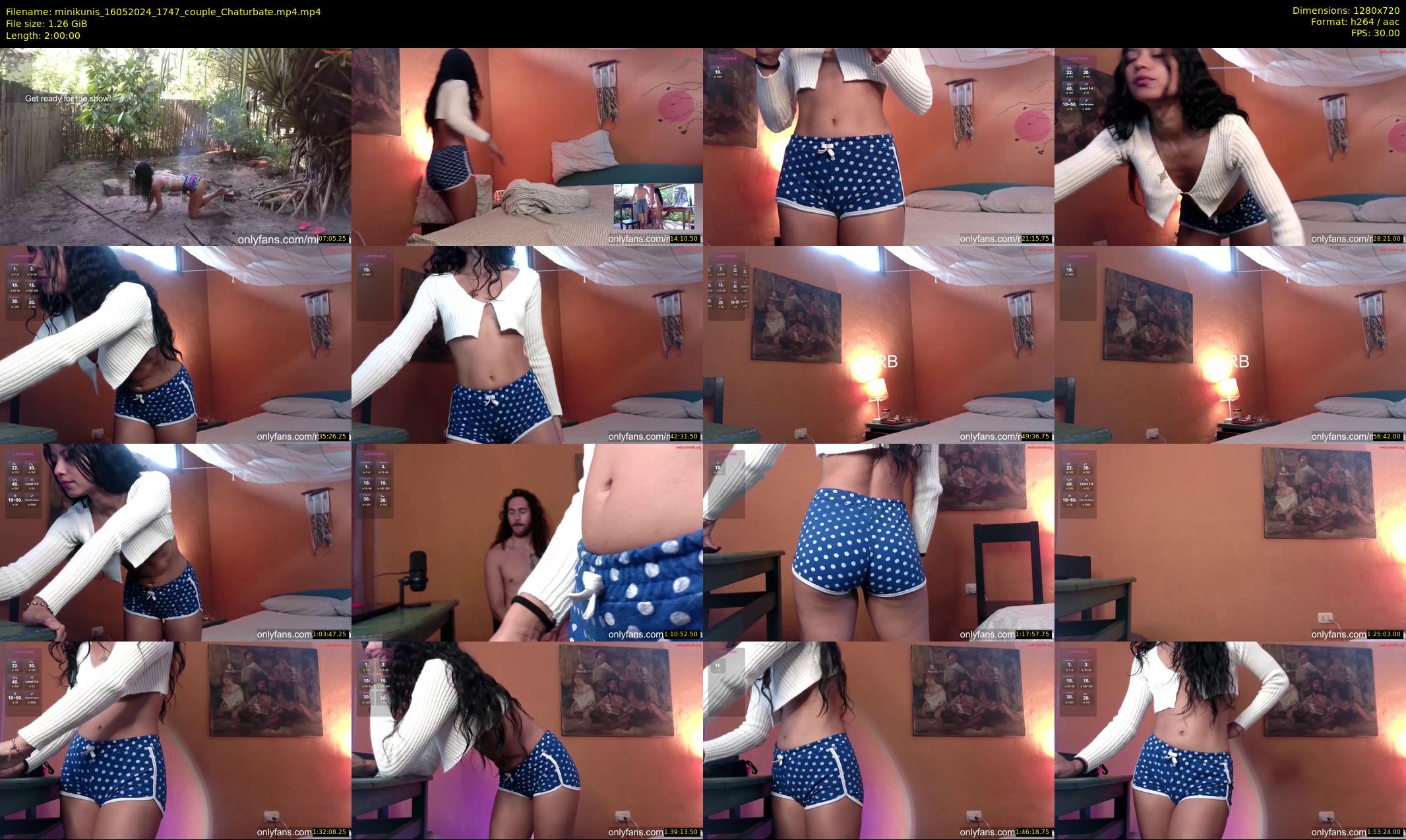 minikunis — 120 minute Chaturbate couple cam show recording, 720p, May 16, 2024