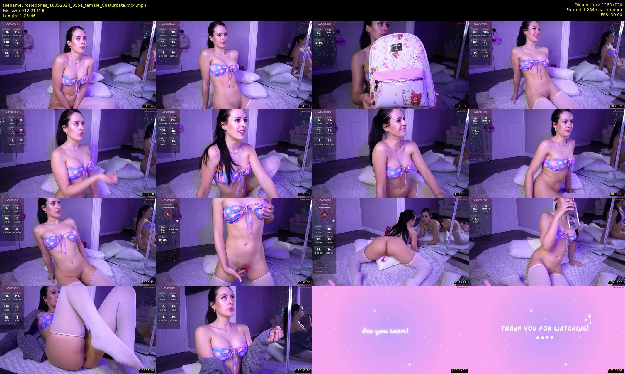 rosiebones — 86 minute Chaturbate female cam show recording, 720p, May 16, 2024