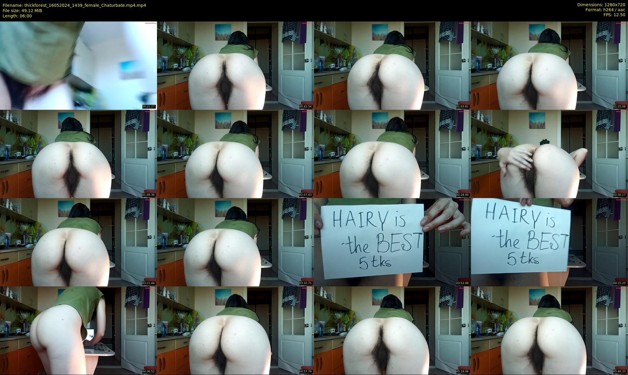 thickforest — 6 minute Chaturbate female cam show recording, 720p, May 16, 2024
