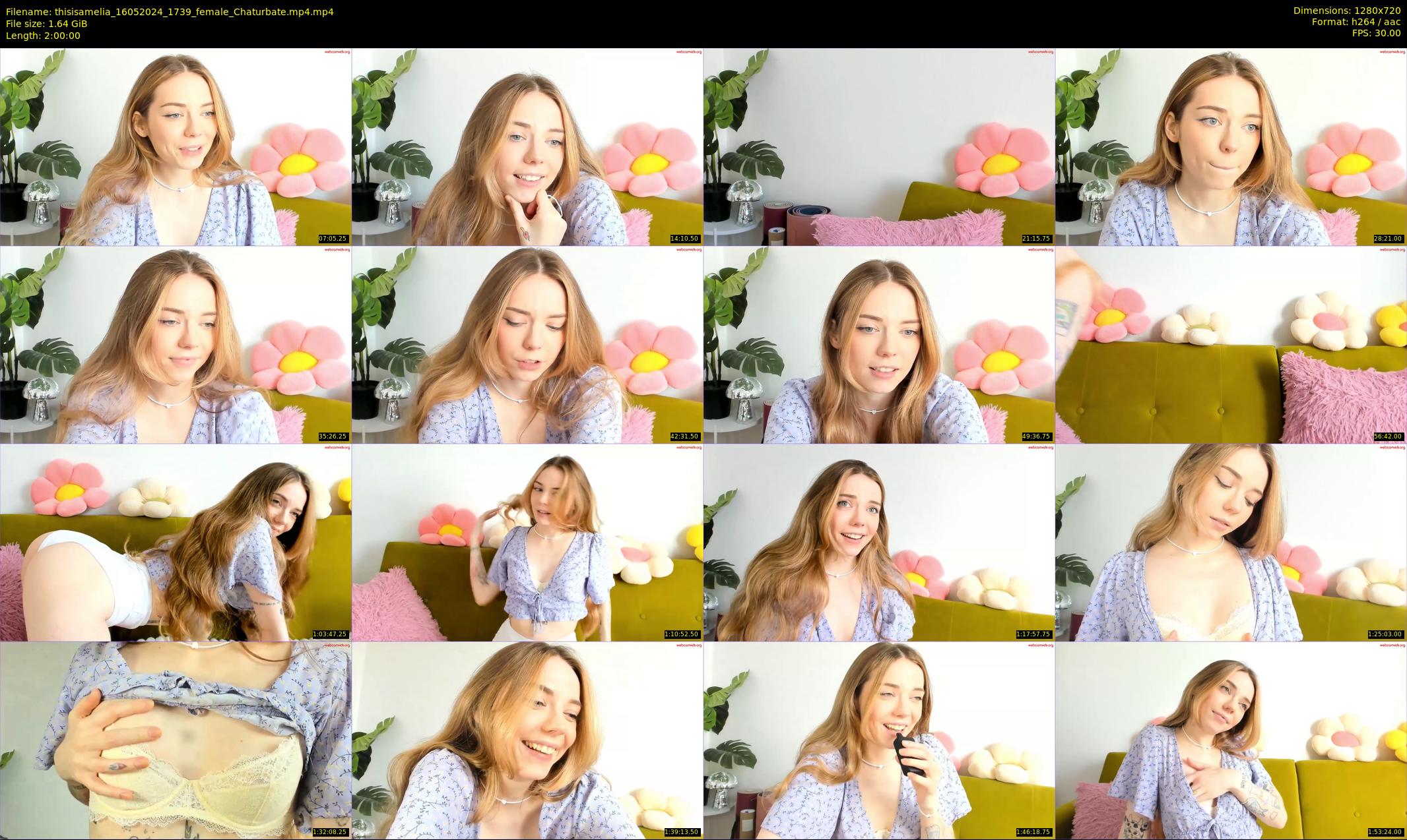 thisisamelia — 120 minute Chaturbate female cam show recording, 720p, May 16, 2024