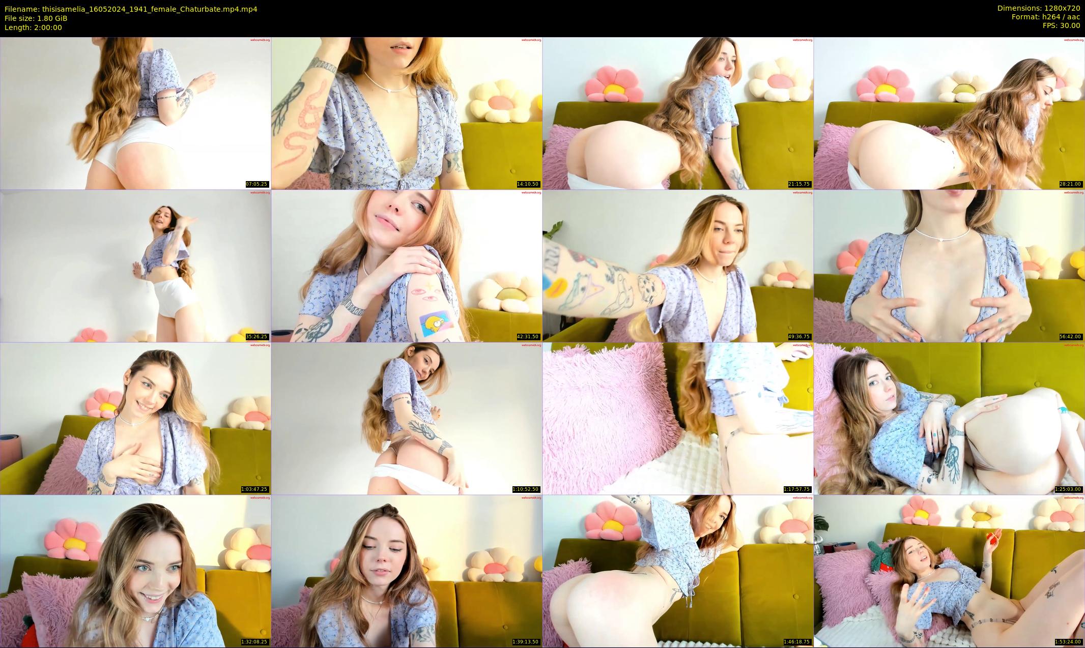 thisisamelia — 120 minute Chaturbate female cam show recording, 720p, May 16, 2024