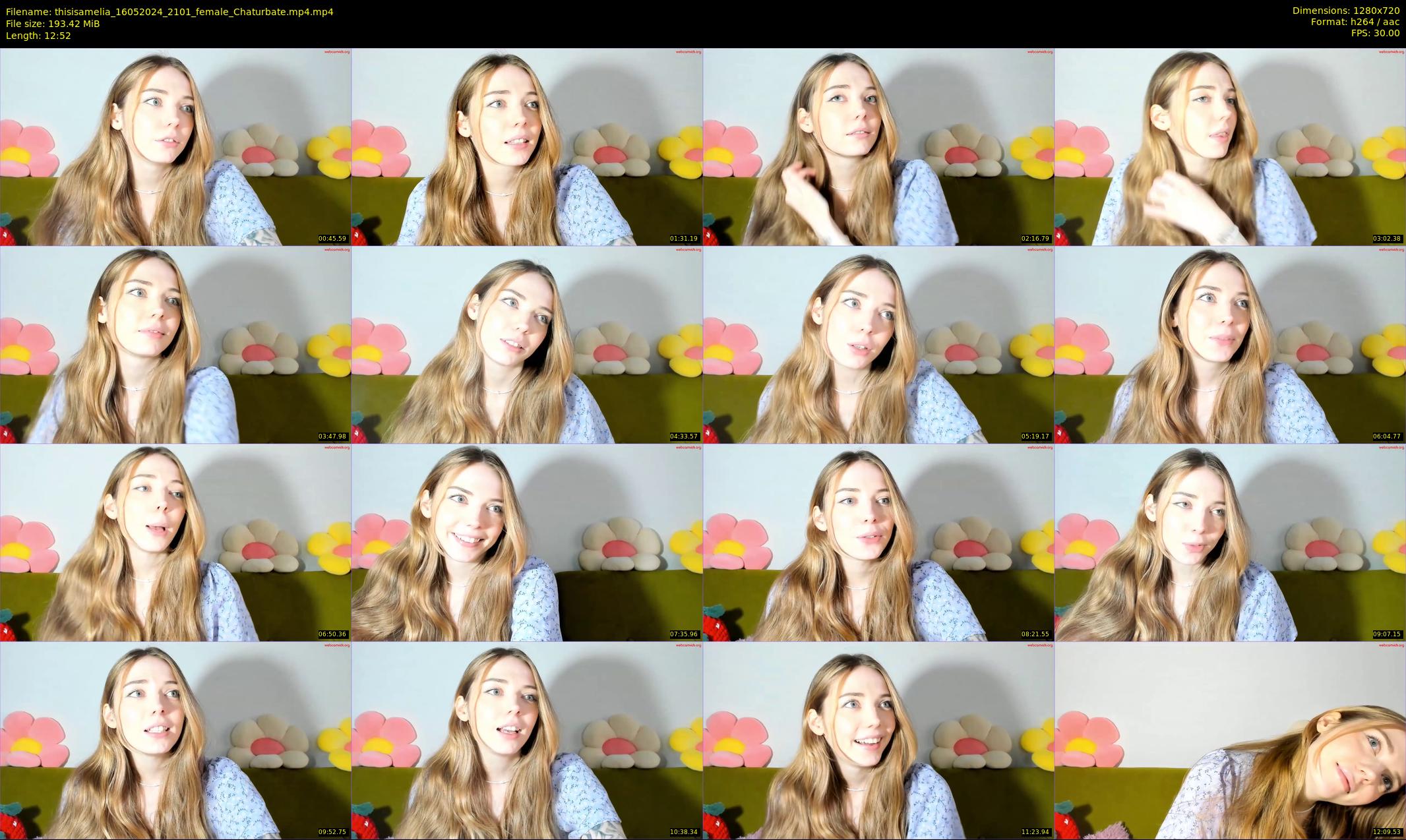 thisisamelia — 13 minute Chaturbate female cam show recording, 720p, May 16, 2024
