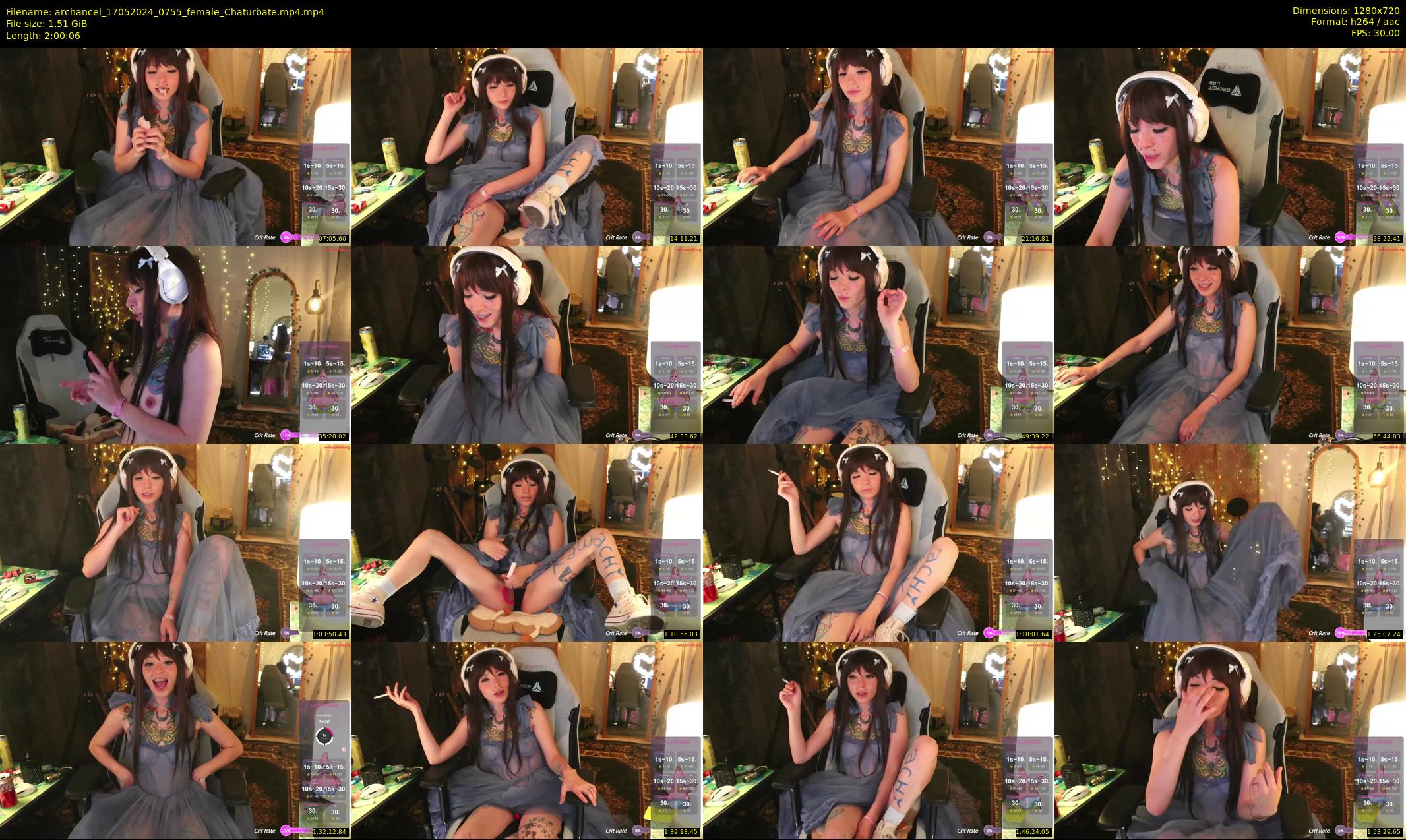 archancel — 121 minute Chaturbate female cam show recording, 720p, May 17, 2024