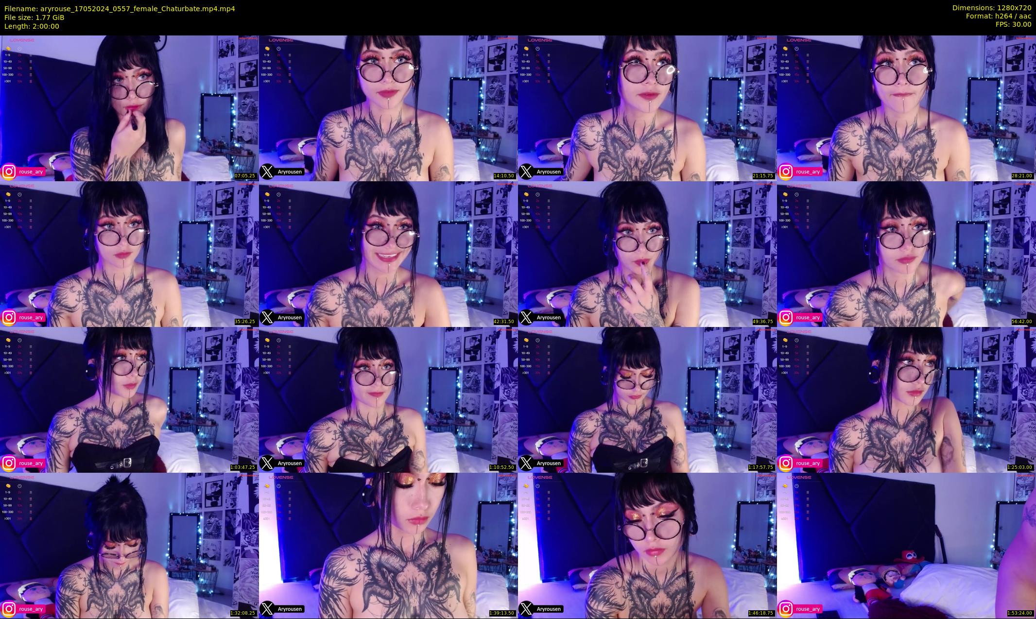 aryrouse — 120 minute Chaturbate female cam show recording, 720p, May 17, 2024