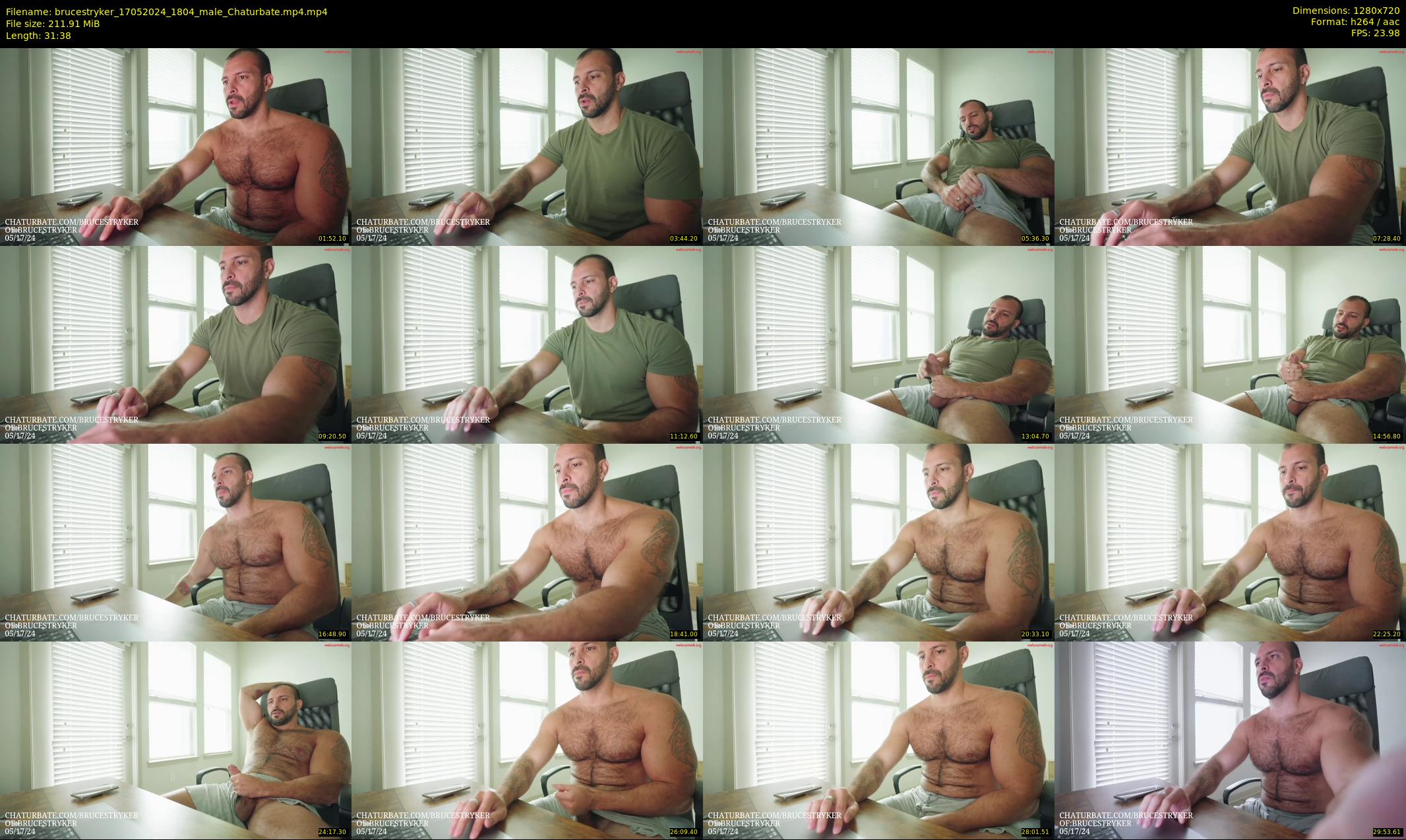 brucestryker — 32 minute Chaturbate male cam show recording, 720p, May 17, 2024