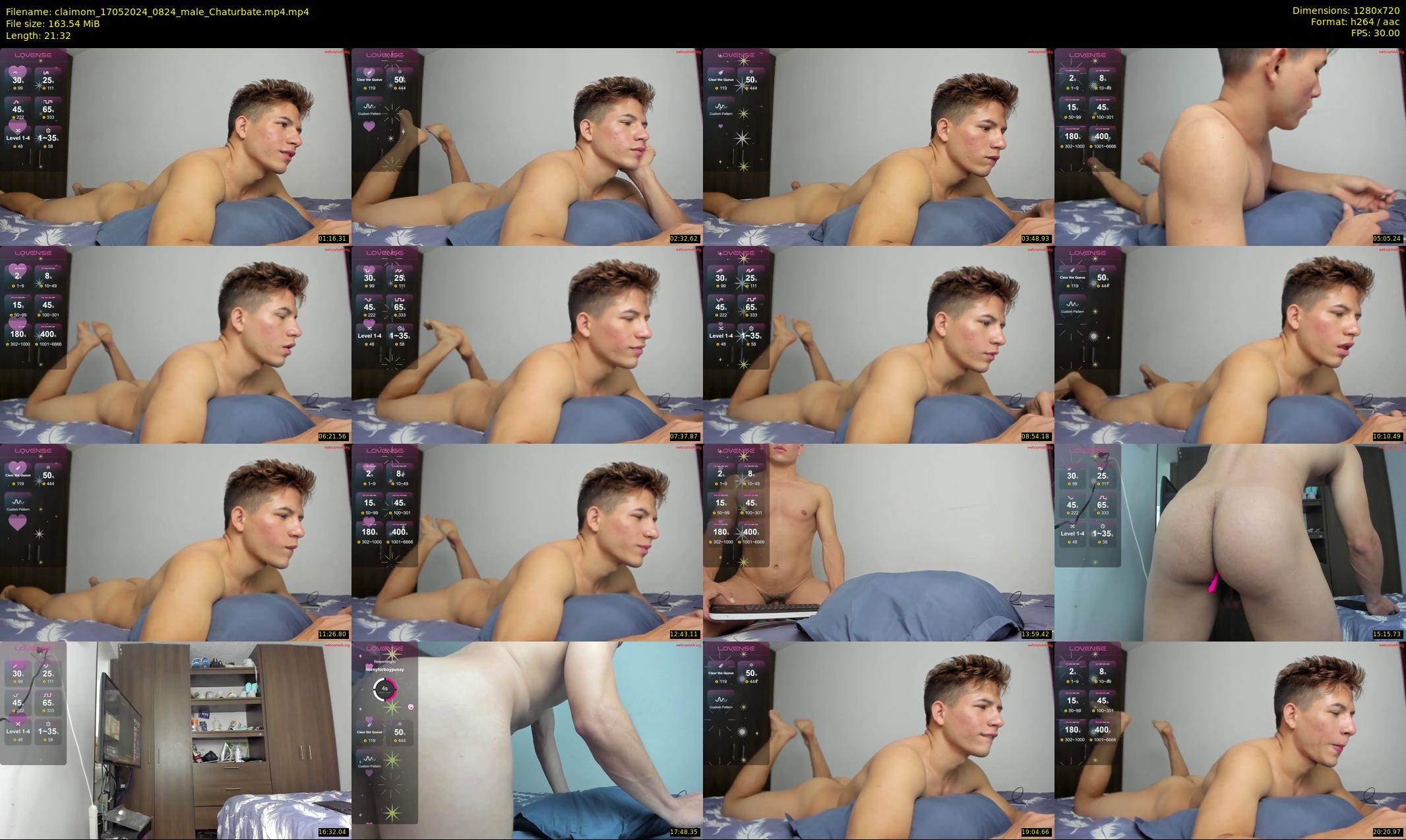 claimom — 22 minute Chaturbate male cam show recording, 720p, May 17, 2024