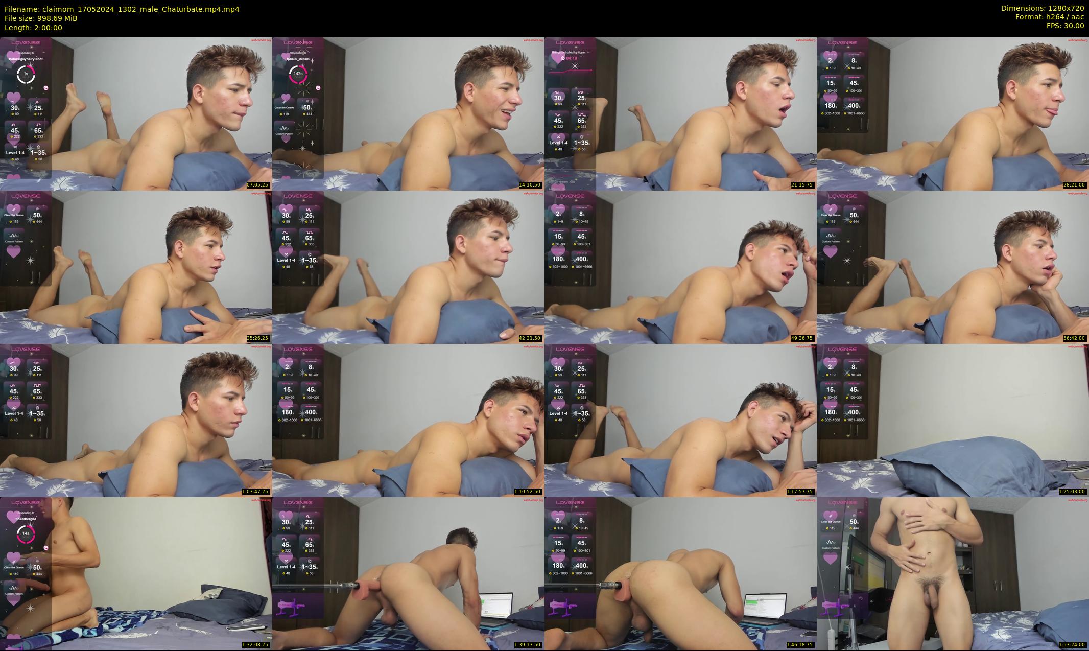 claimom — 120 minute Chaturbate male cam show recording, 720p, May 17, 2024