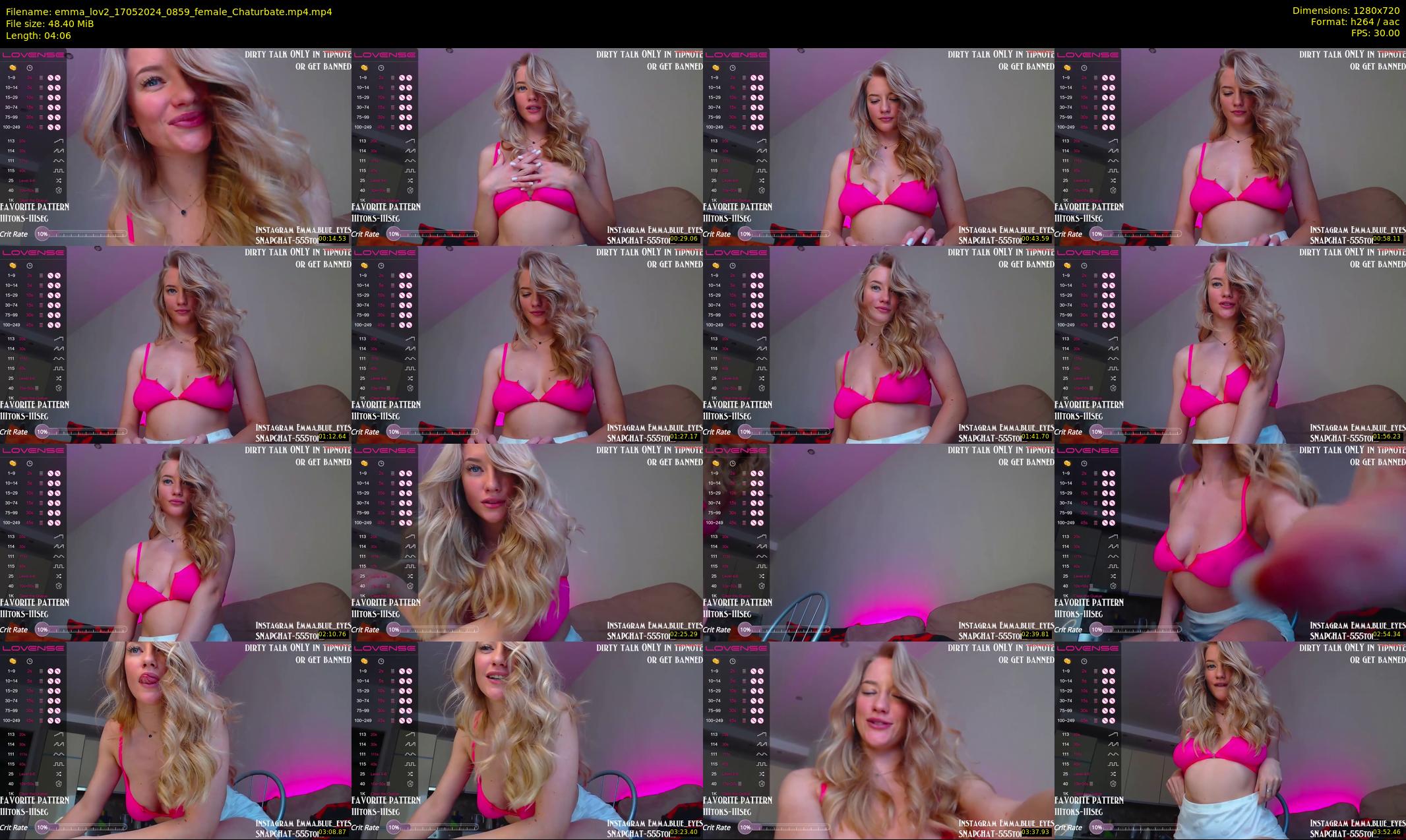 emma_lov2 — 5 minute Chaturbate female cam show recording, 720p, May 17, 2024