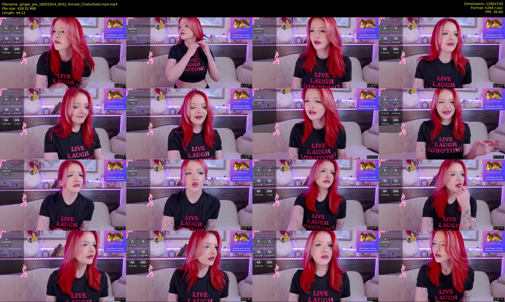 ginger_pie — 45 minute Chaturbate female cam show recording, 720p, May 18, 2024