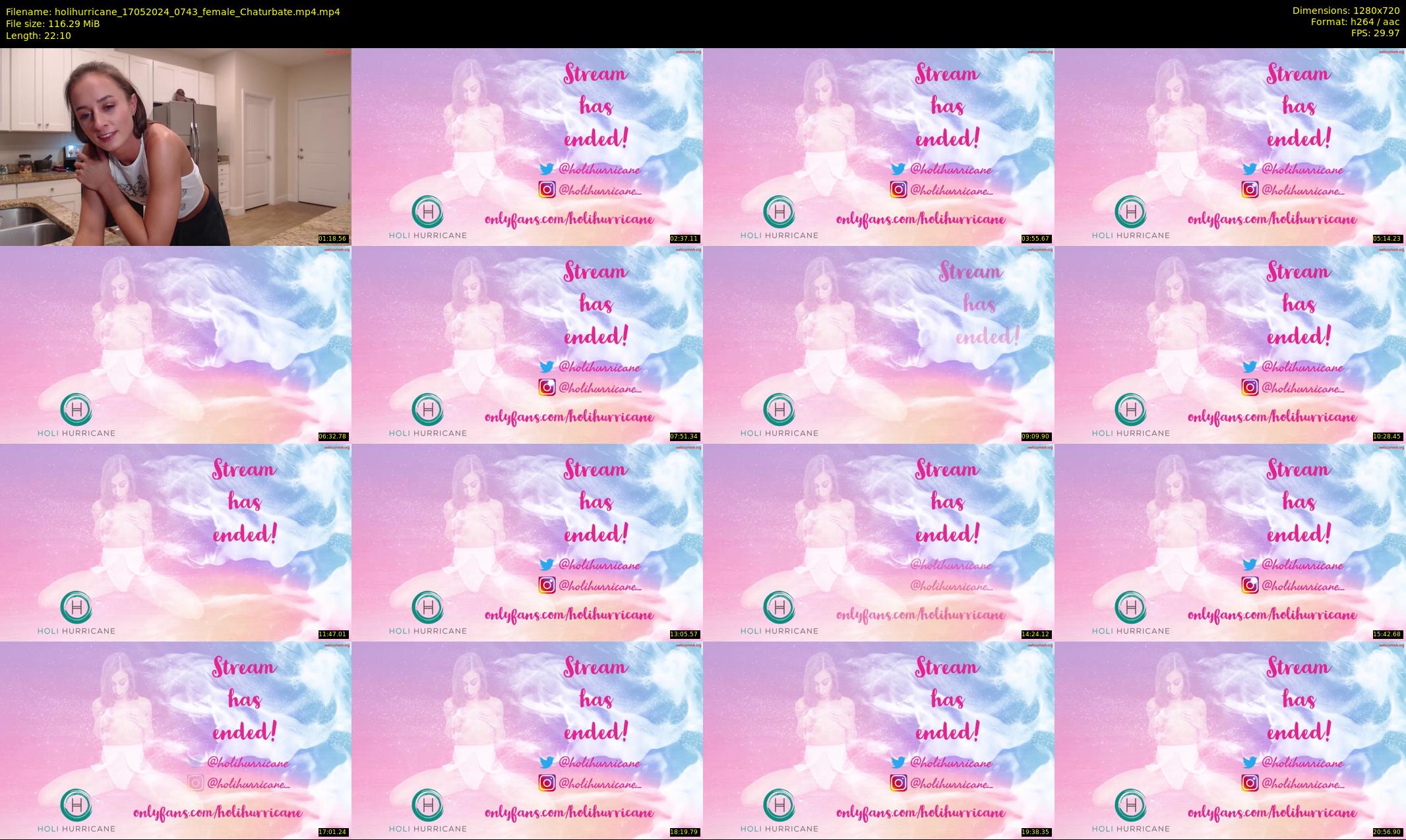 holihurricane — 23 minute Chaturbate female cam show recording, 720p, May 17, 2024