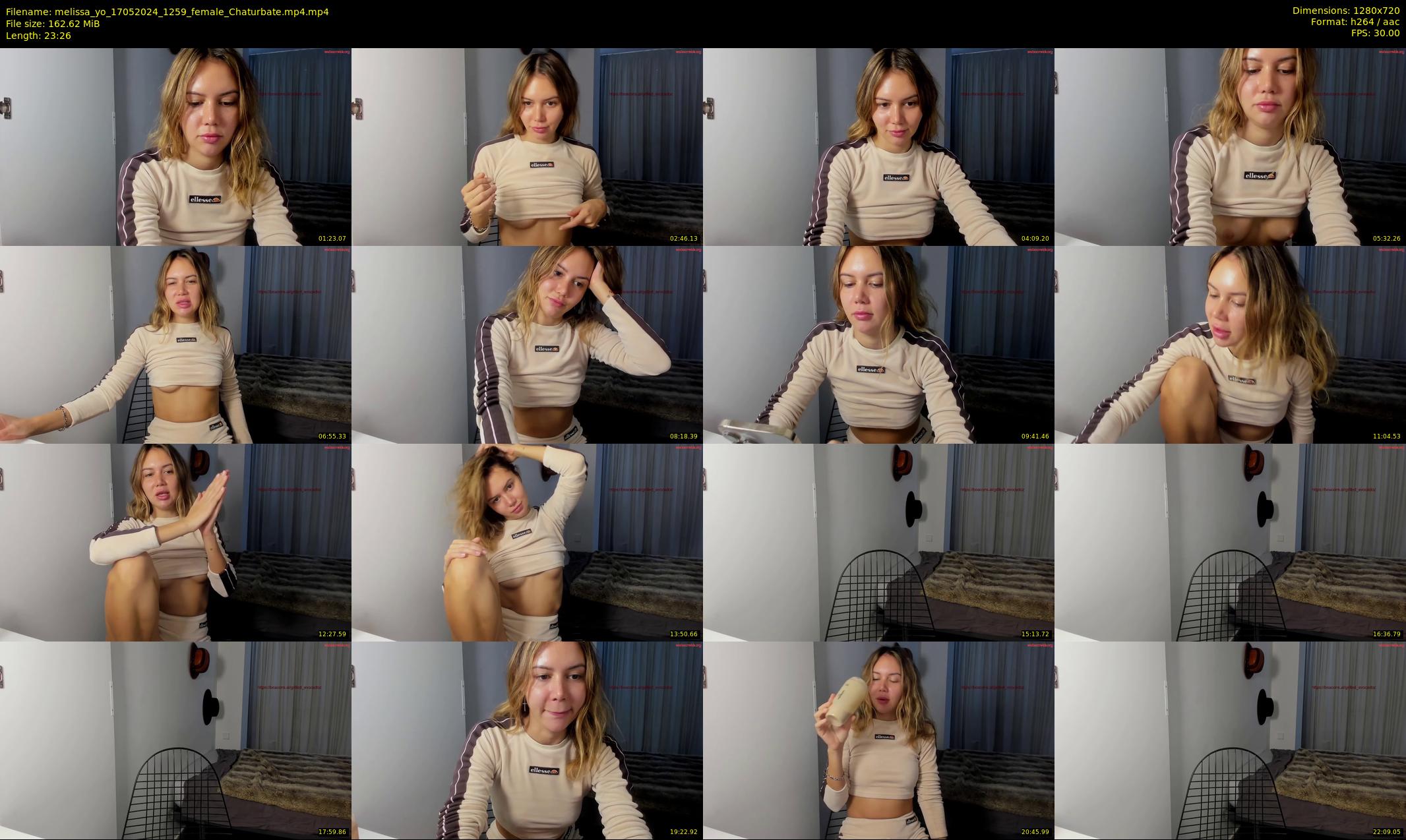 melissa_yo — 24 minute Chaturbate female cam show recording, 720p, May 17, 2024