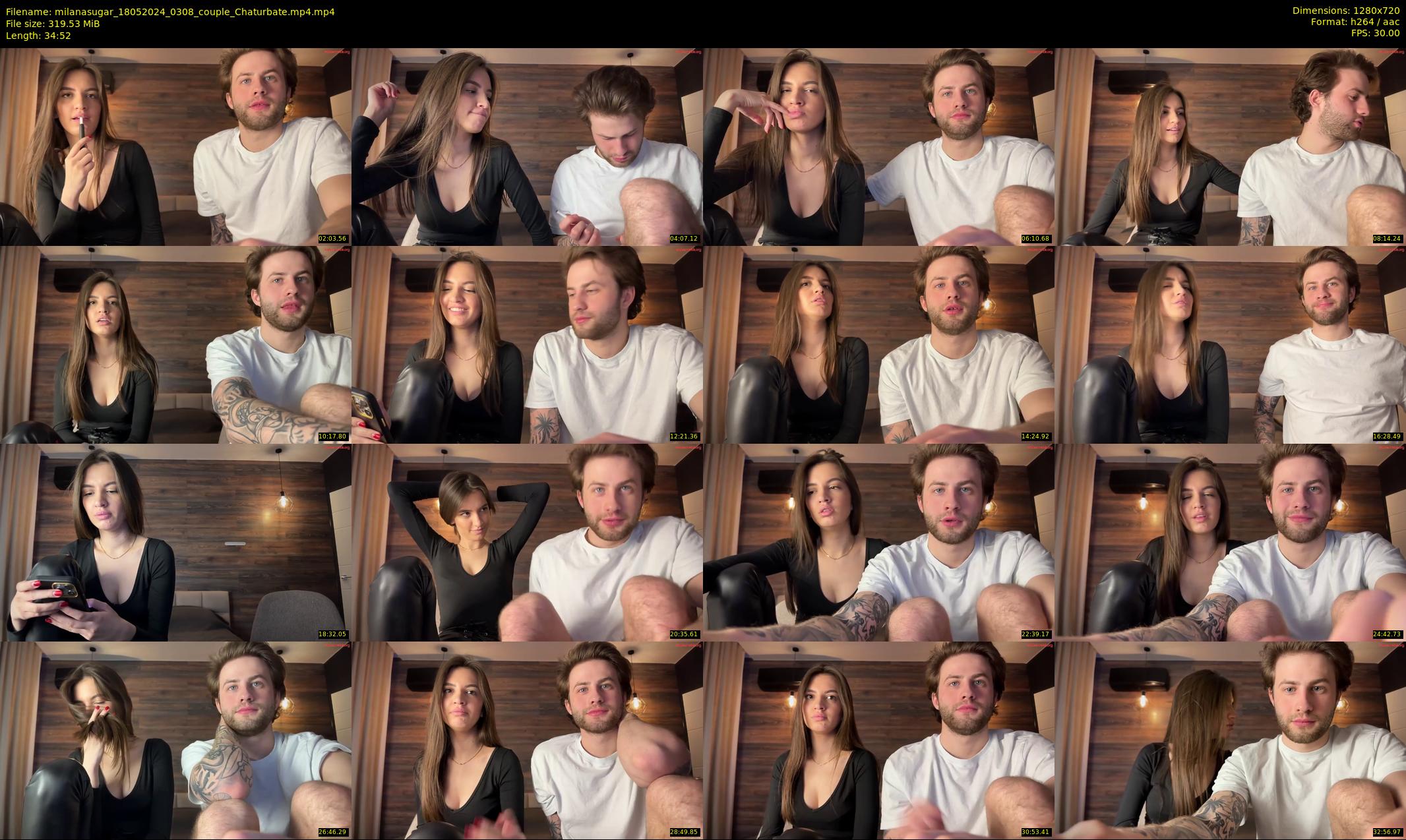 milanasugar — 35 minute Chaturbate couple cam show recording, 720p, May 18, 2024